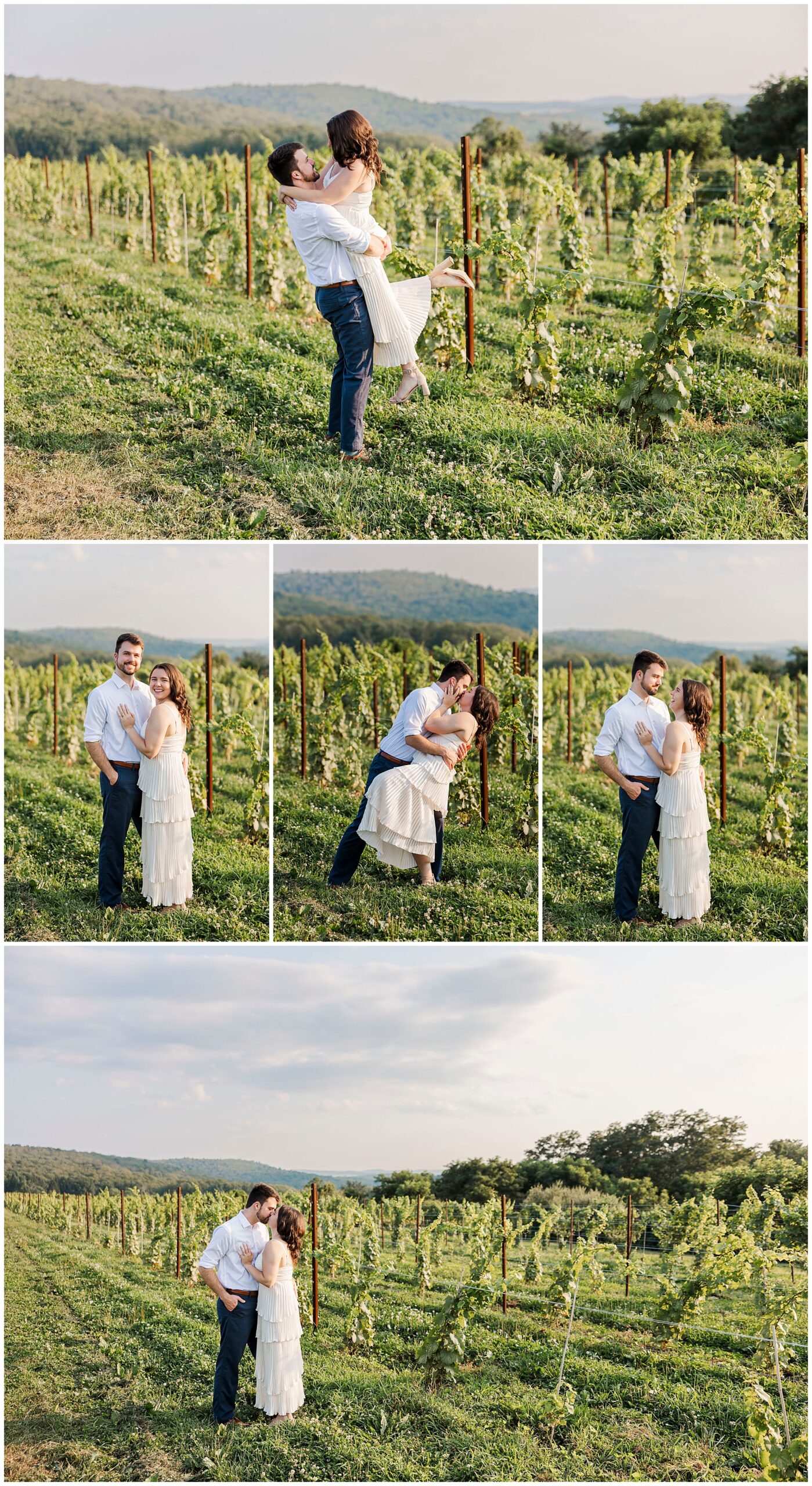 Dreamy engagement photos at millbrook winery