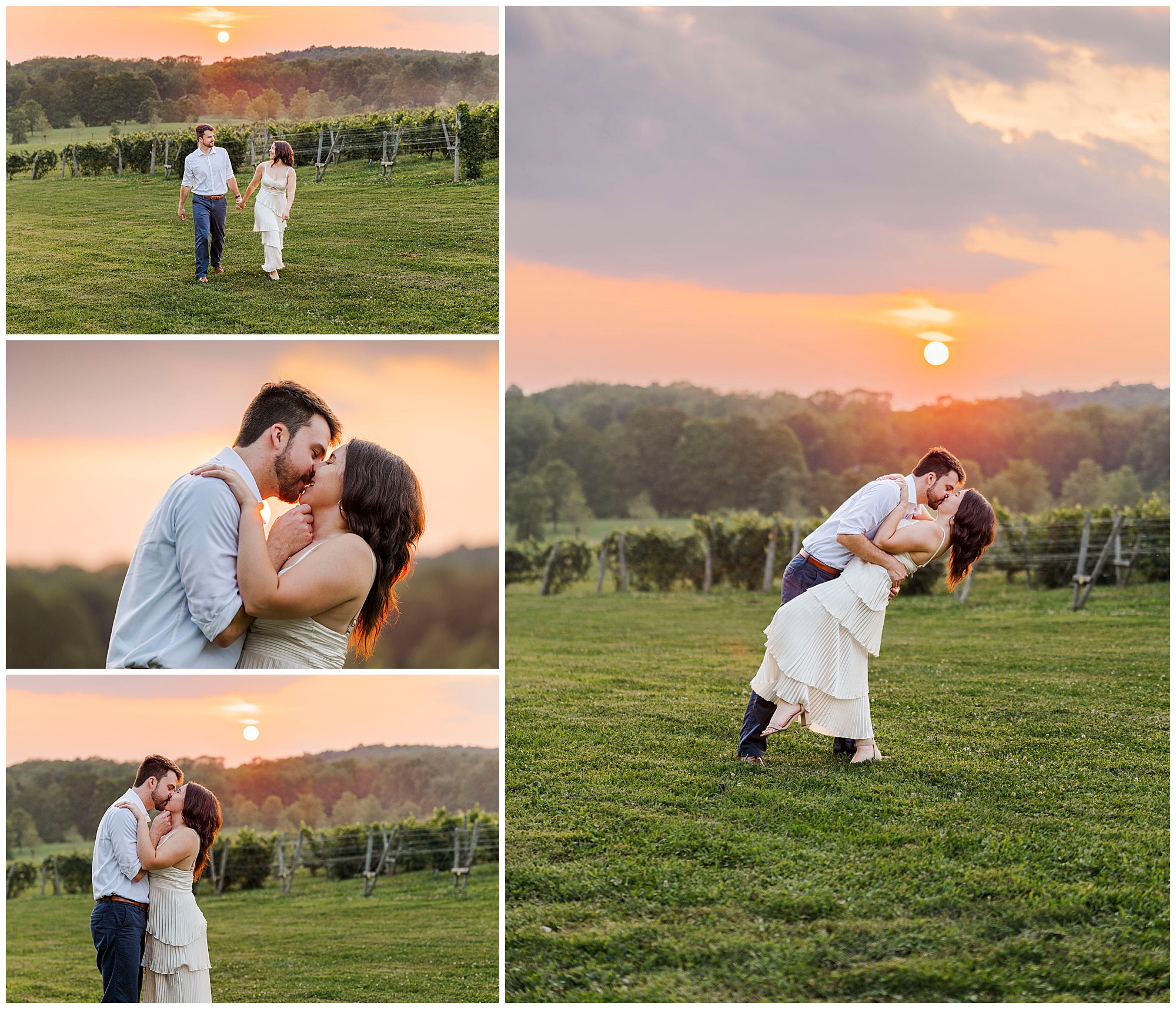 Timeless engagement photos at millbrook winery