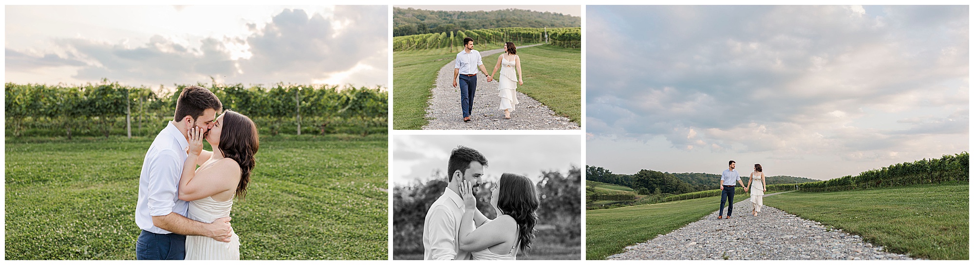 Romantic engagement photos at millbrook winery