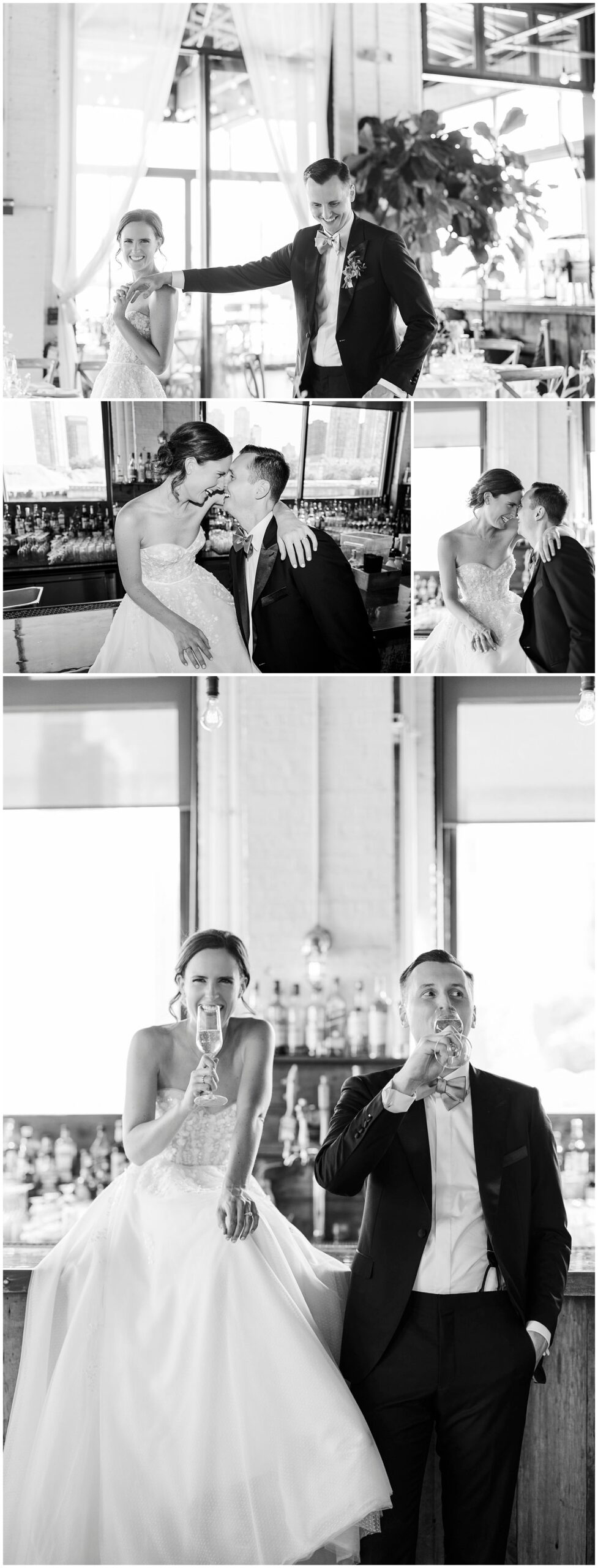 Cheerful battello wedding in jersey city