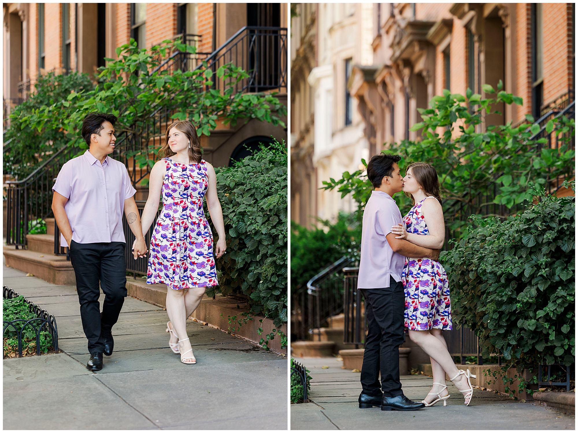 Fun brooklyn heights engagement session