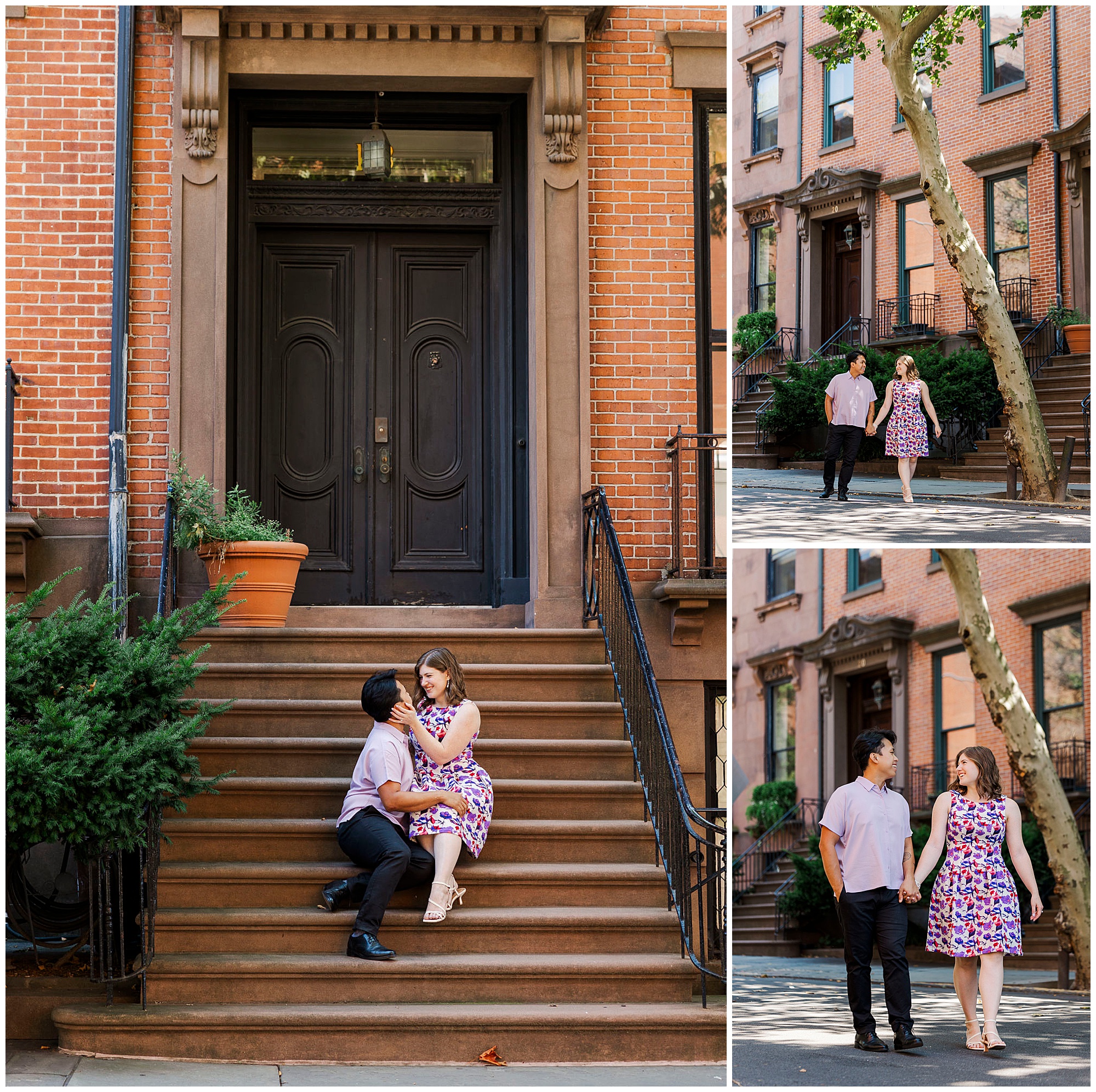 Candid brooklyn heights engagement session