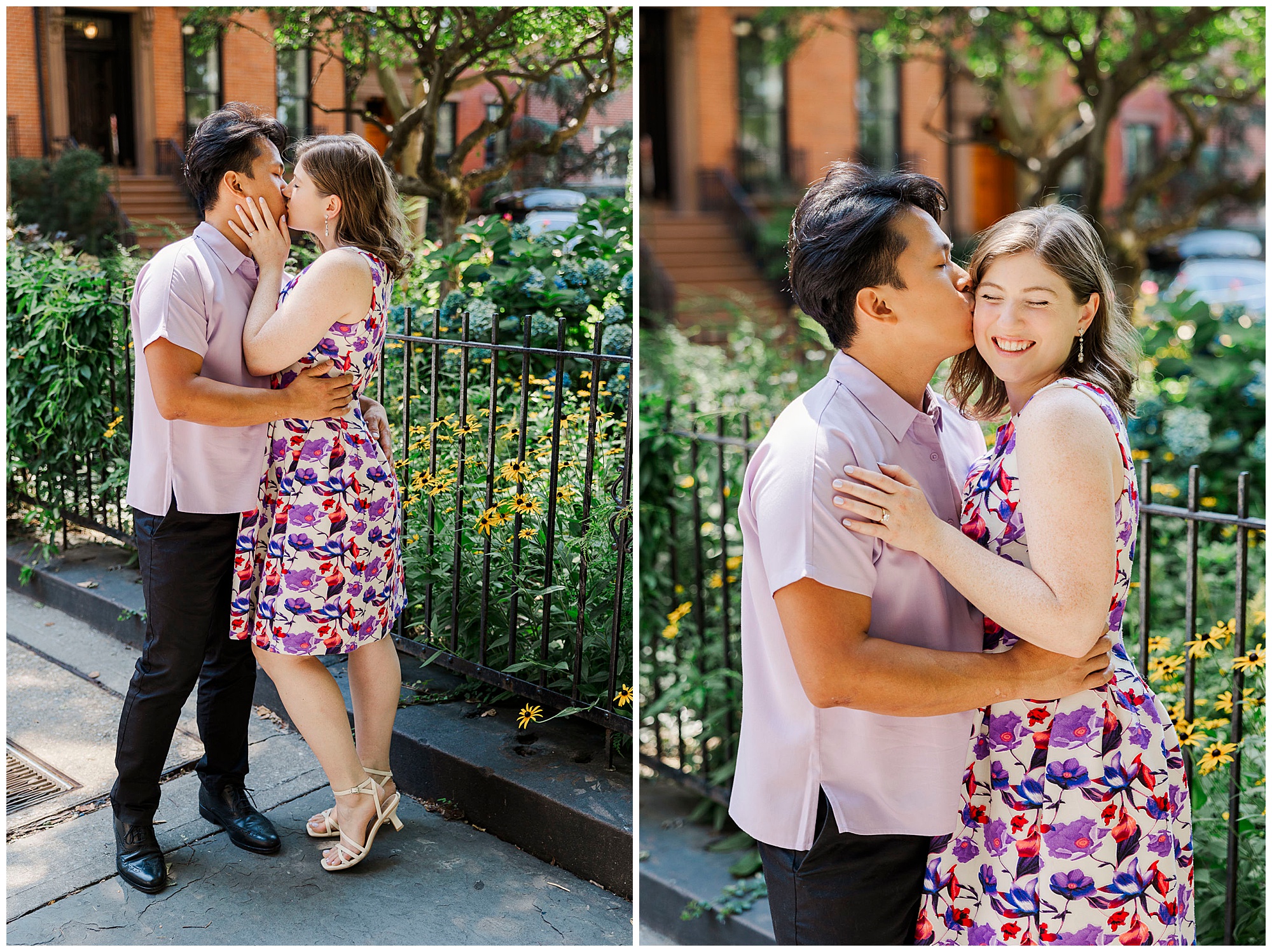 Intimate brooklyn heights engagement session