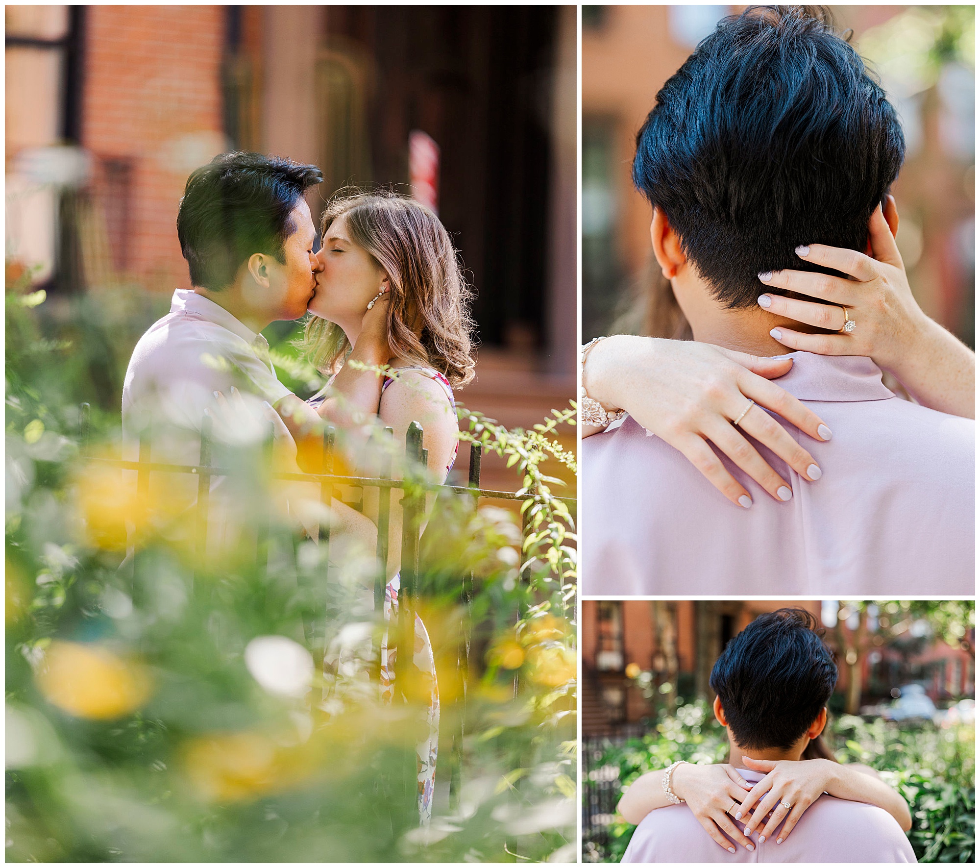 Romantic brooklyn heights engagement session