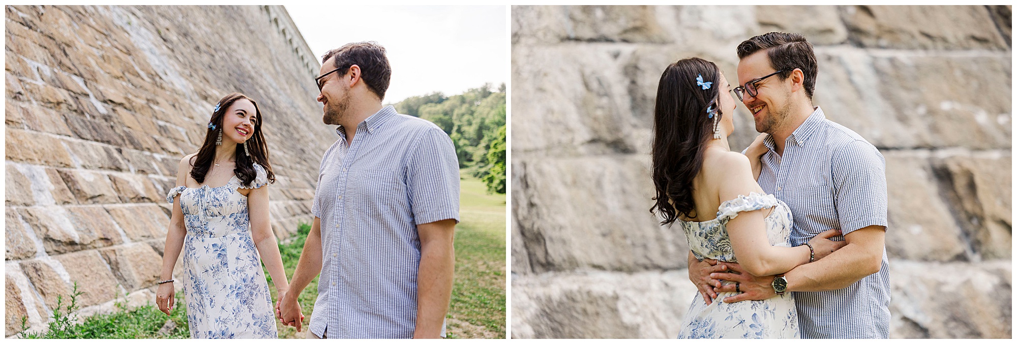 Unique engagement session at croton gorge park