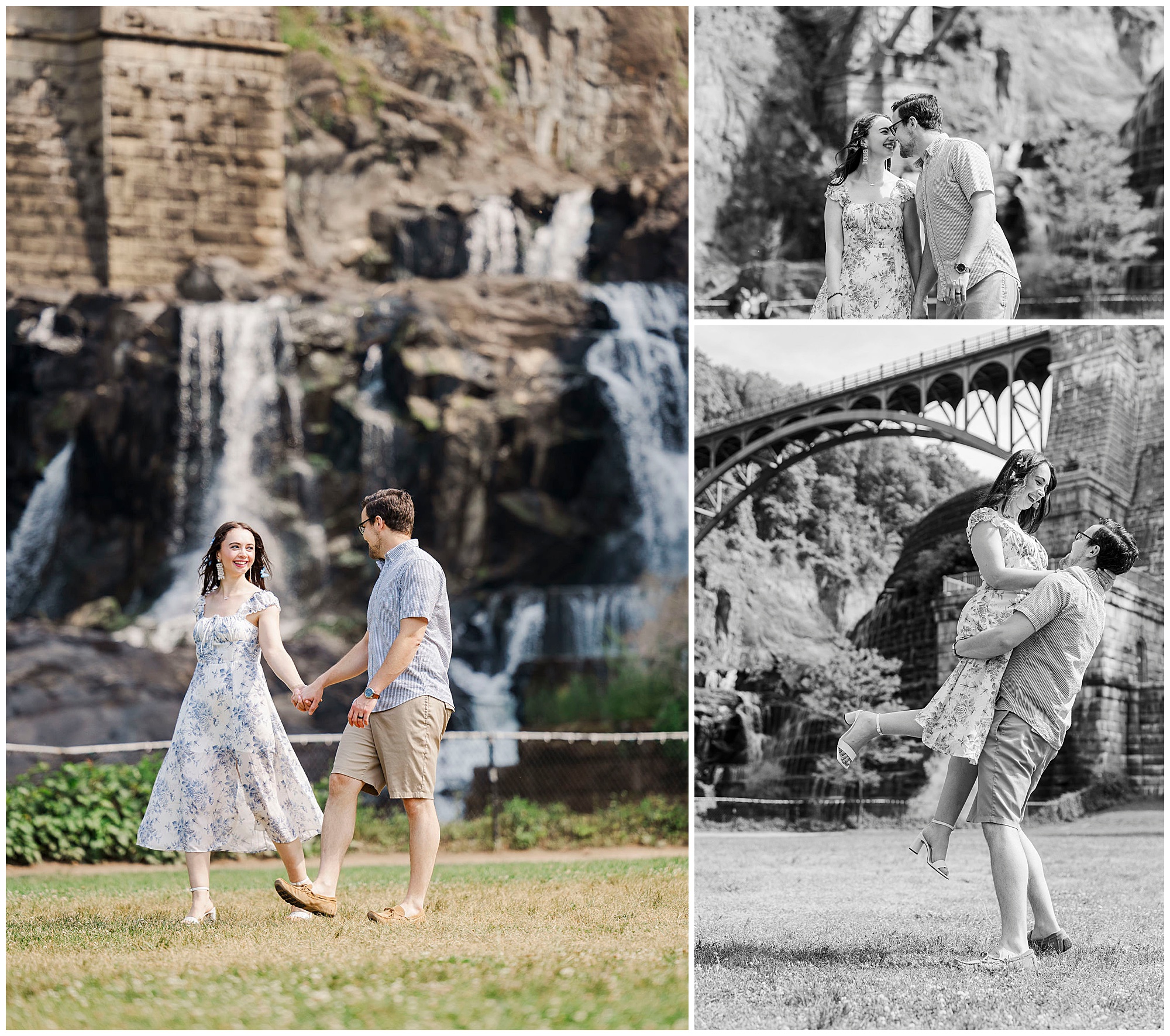 Joyful engagement session at croton gorge park