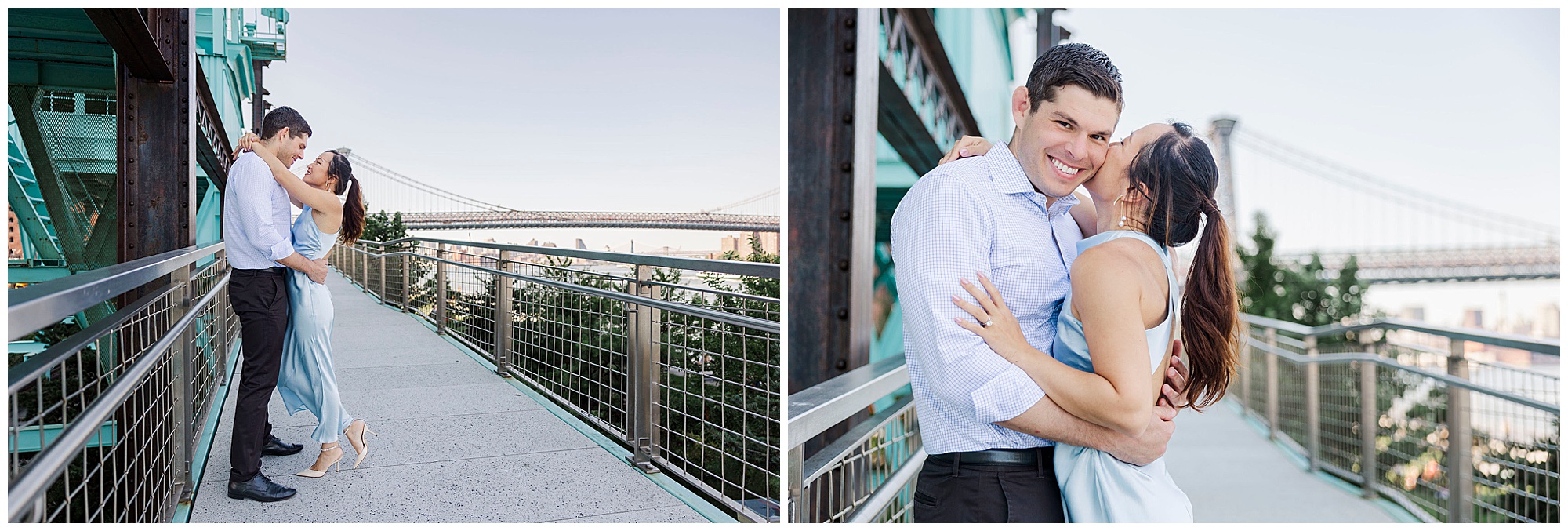 Stylish domino park engagement session