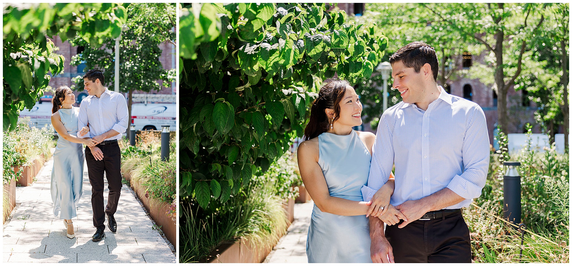 Radiant domino park engagement session