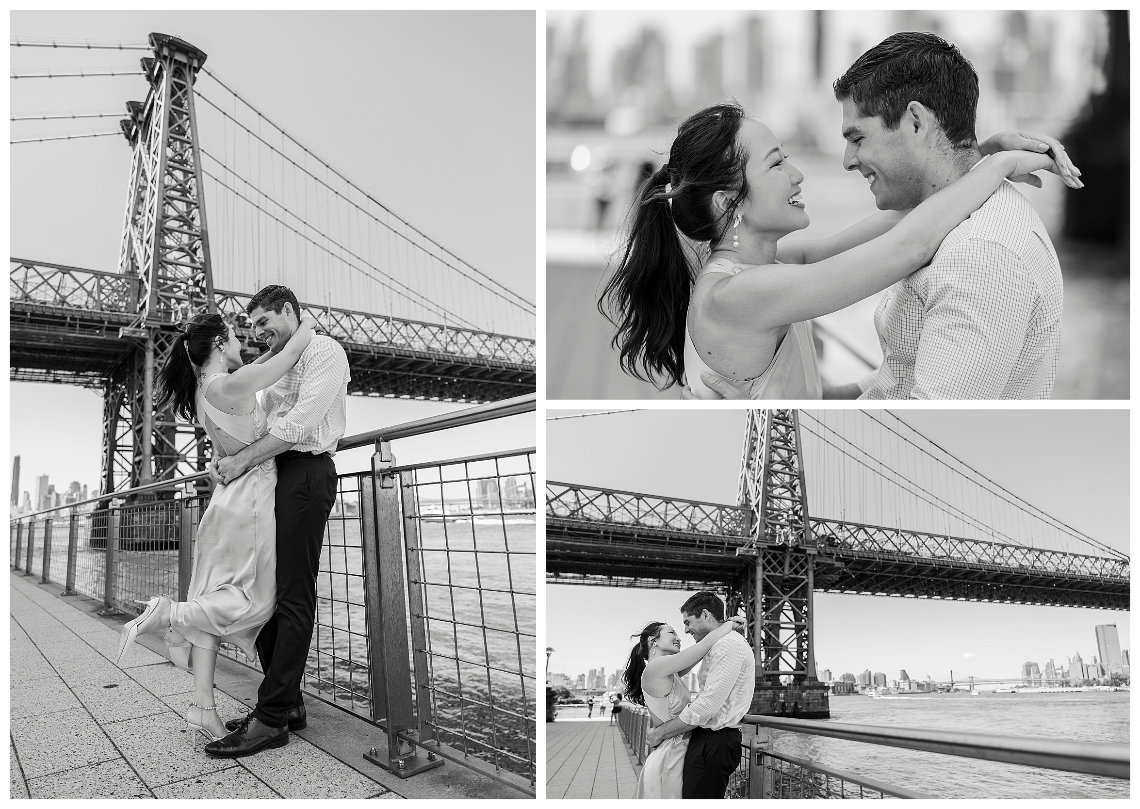 Stunning domino park engagement session