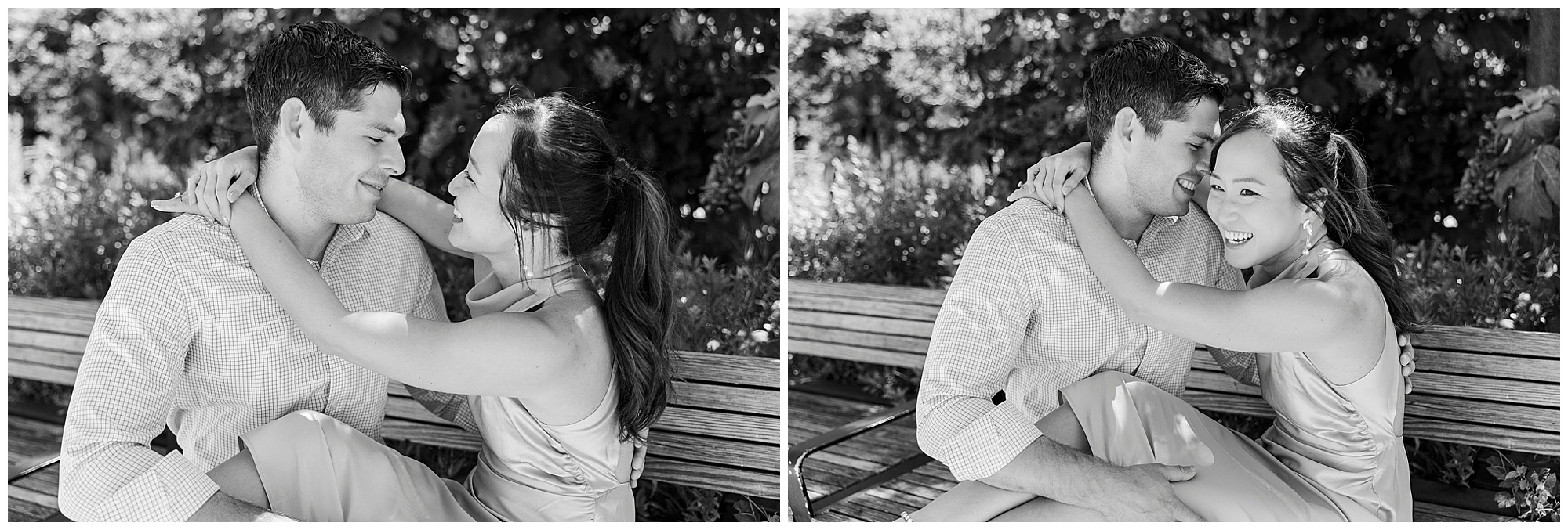 Candid domino park engagement session