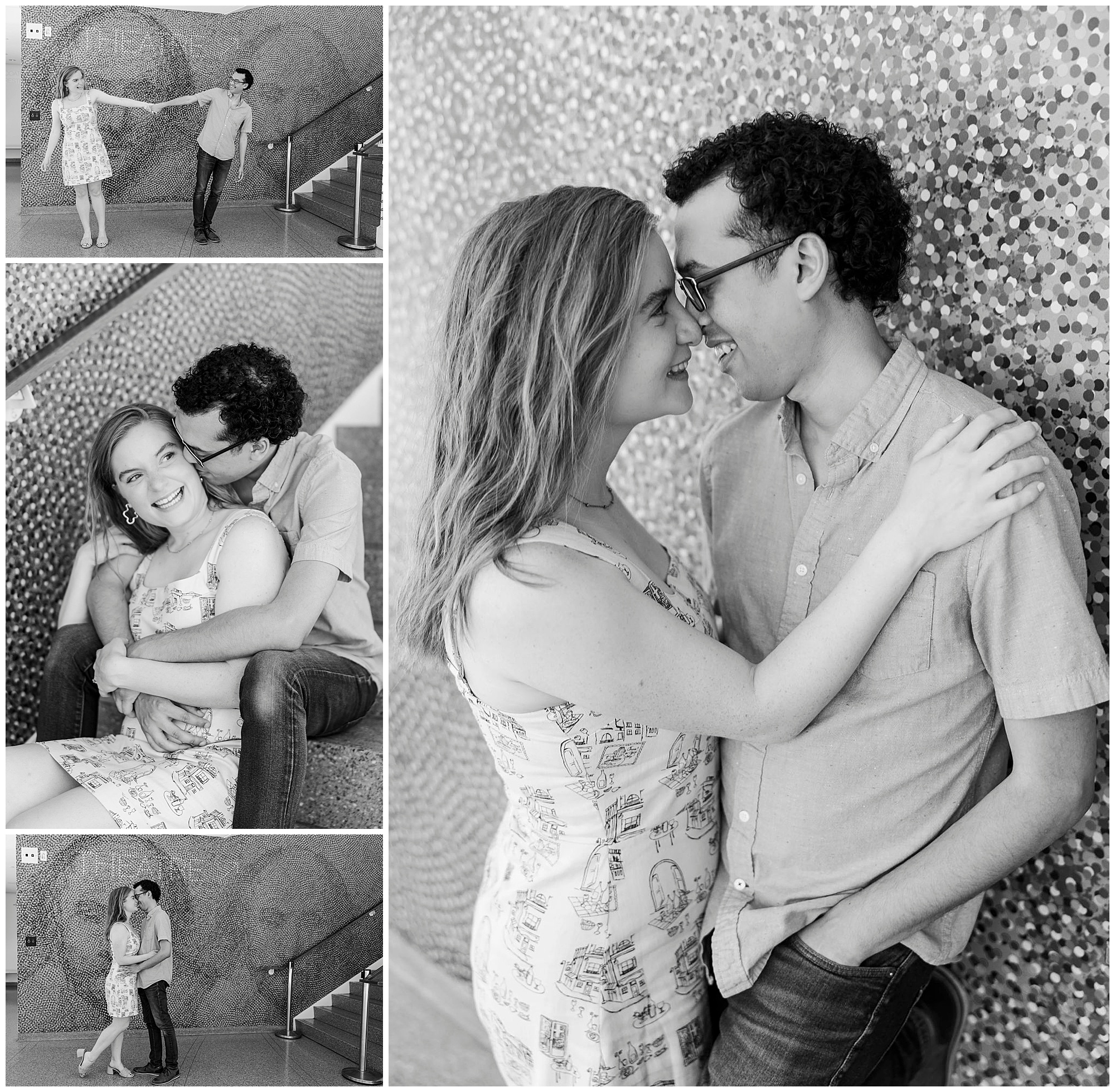 Romantic fulton hall engagement photos