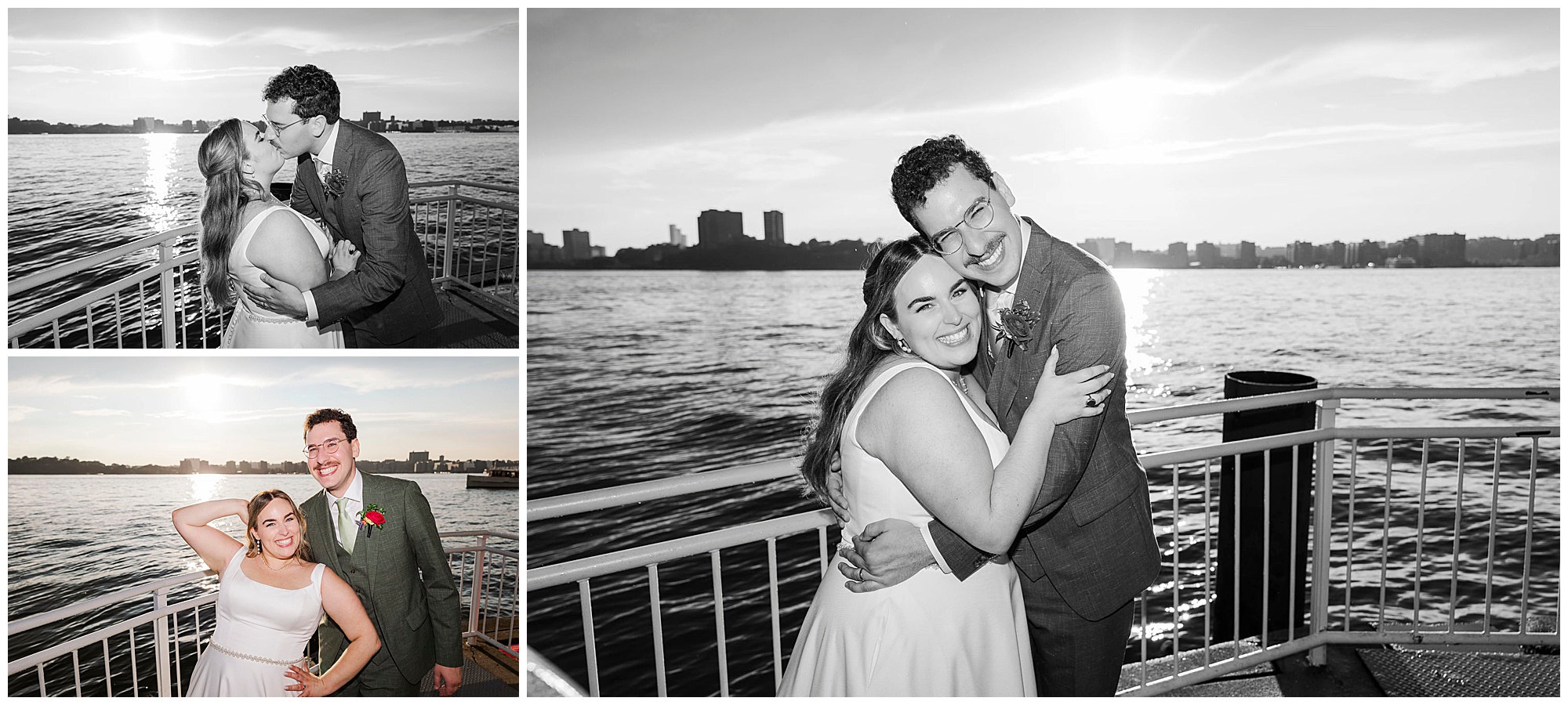 Iconic lighthouse at chelsea piers wedding