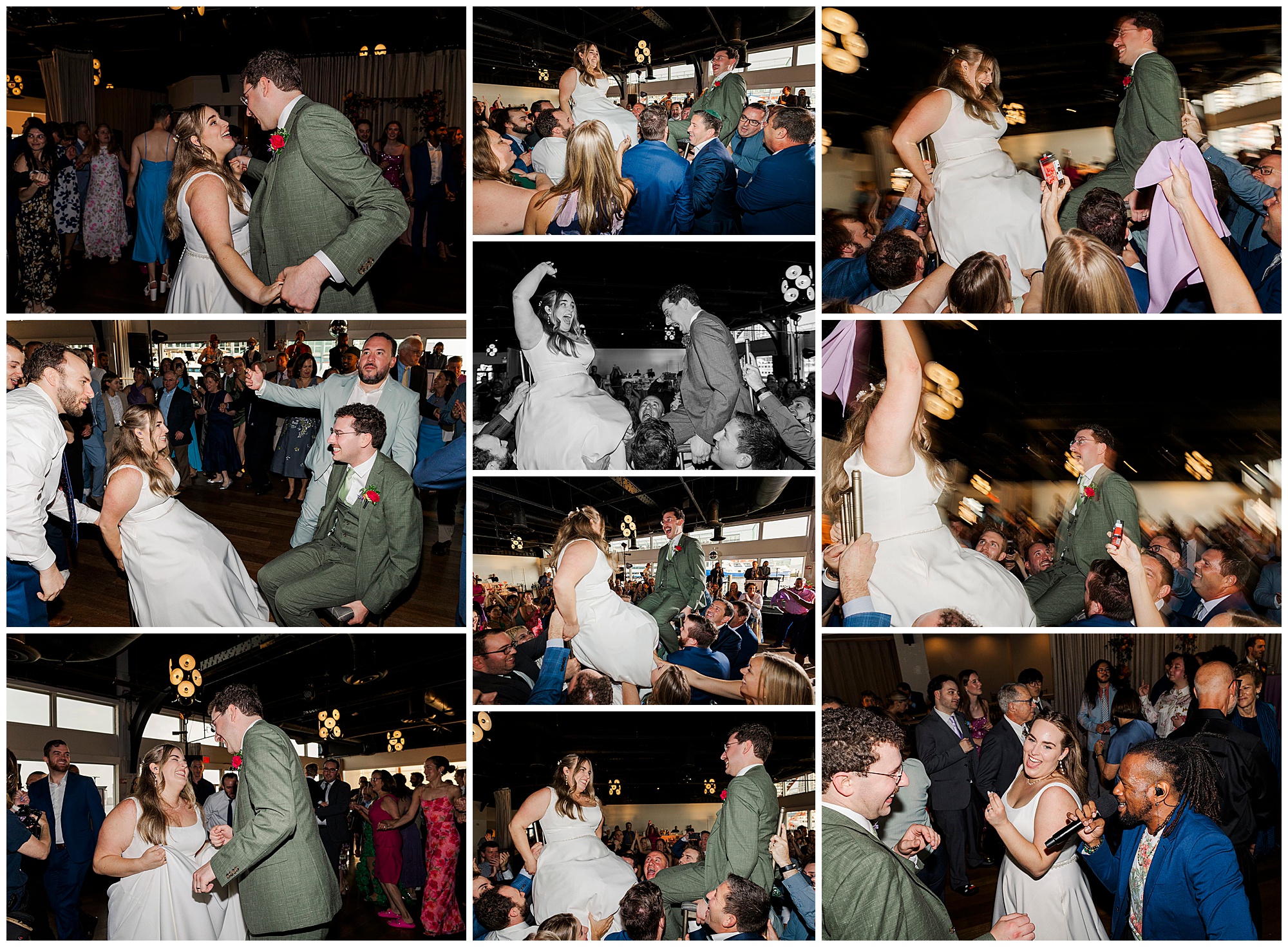 Vibrant lighthouse at chelsea piers wedding