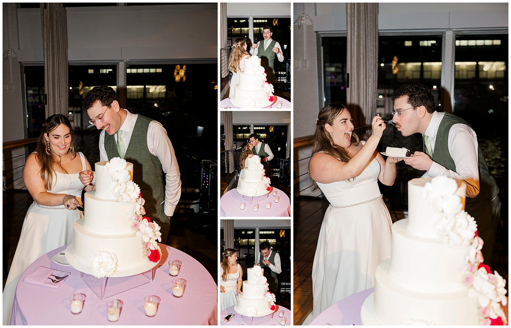 Romantic lighthouse at chelsea piers wedding