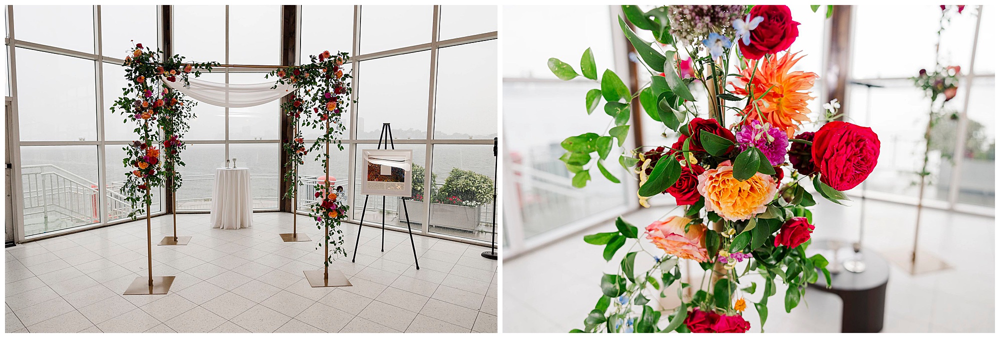 Bright lighthouse at chelsea piers wedding