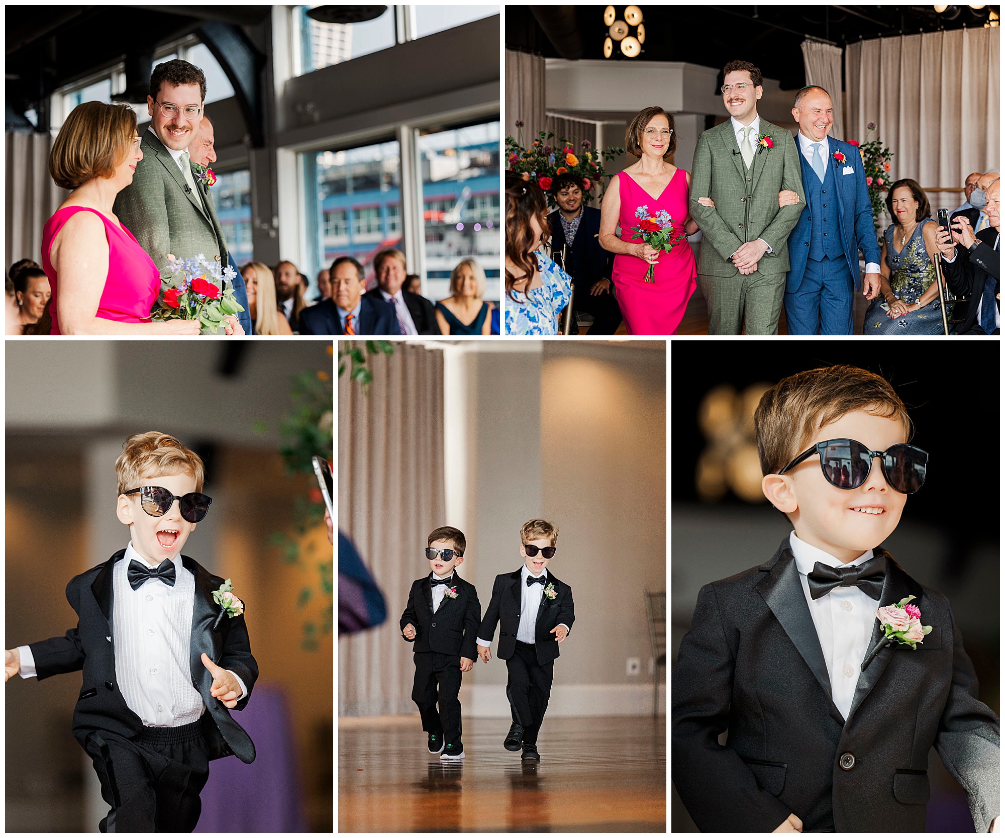 Striking lighthouse at chelsea piers wedding