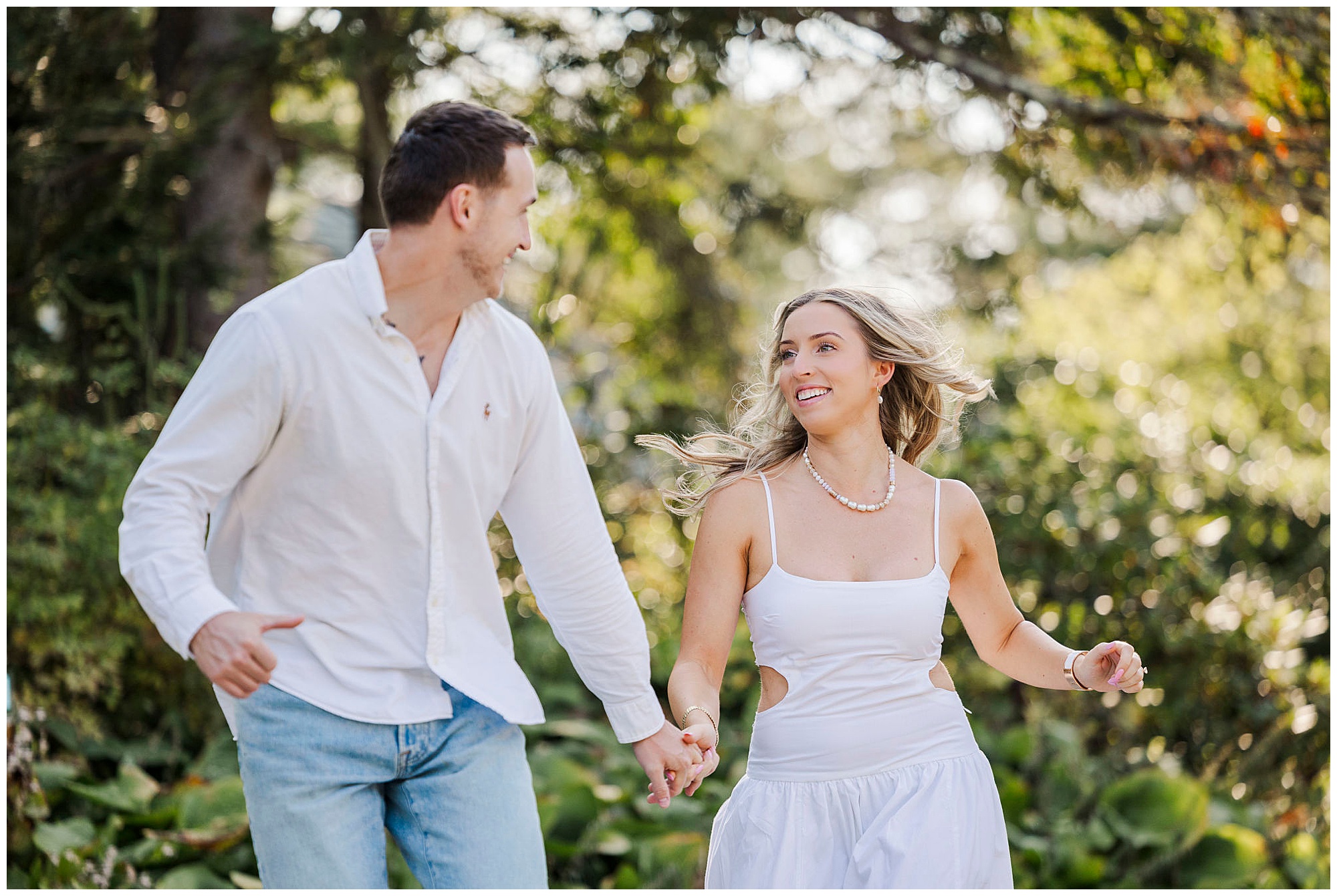 Romantic stonecrop gardens engagement shoot