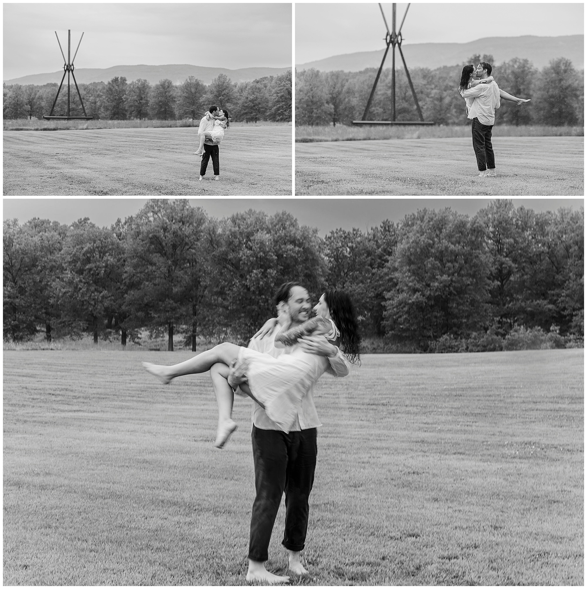 Romantic storm king engagement session