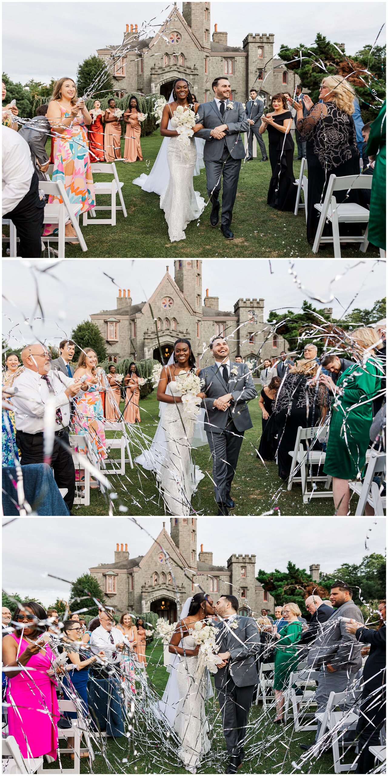 Bright whitby castle wedding in late summer