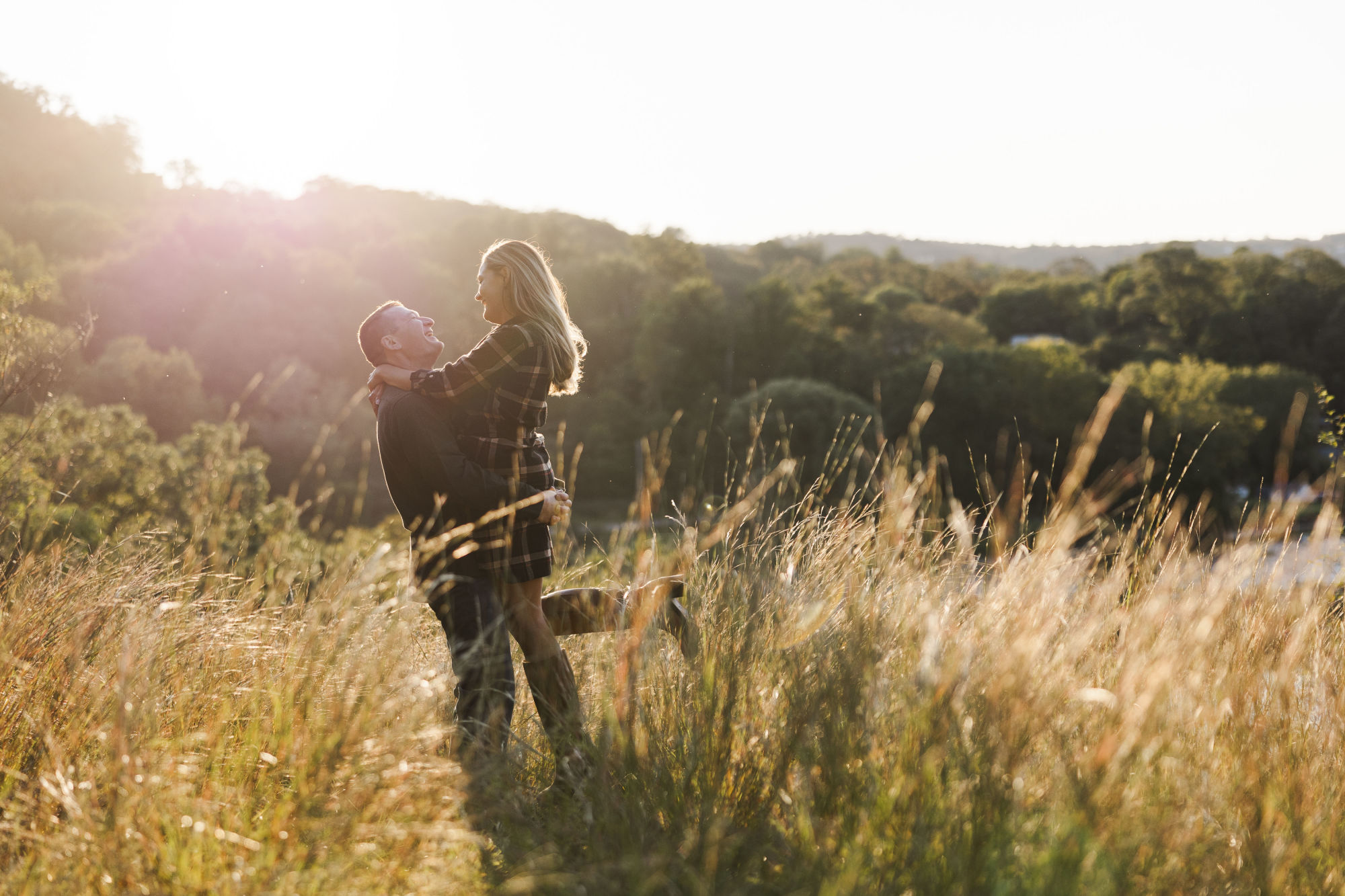 Natural cold spring engagement photos