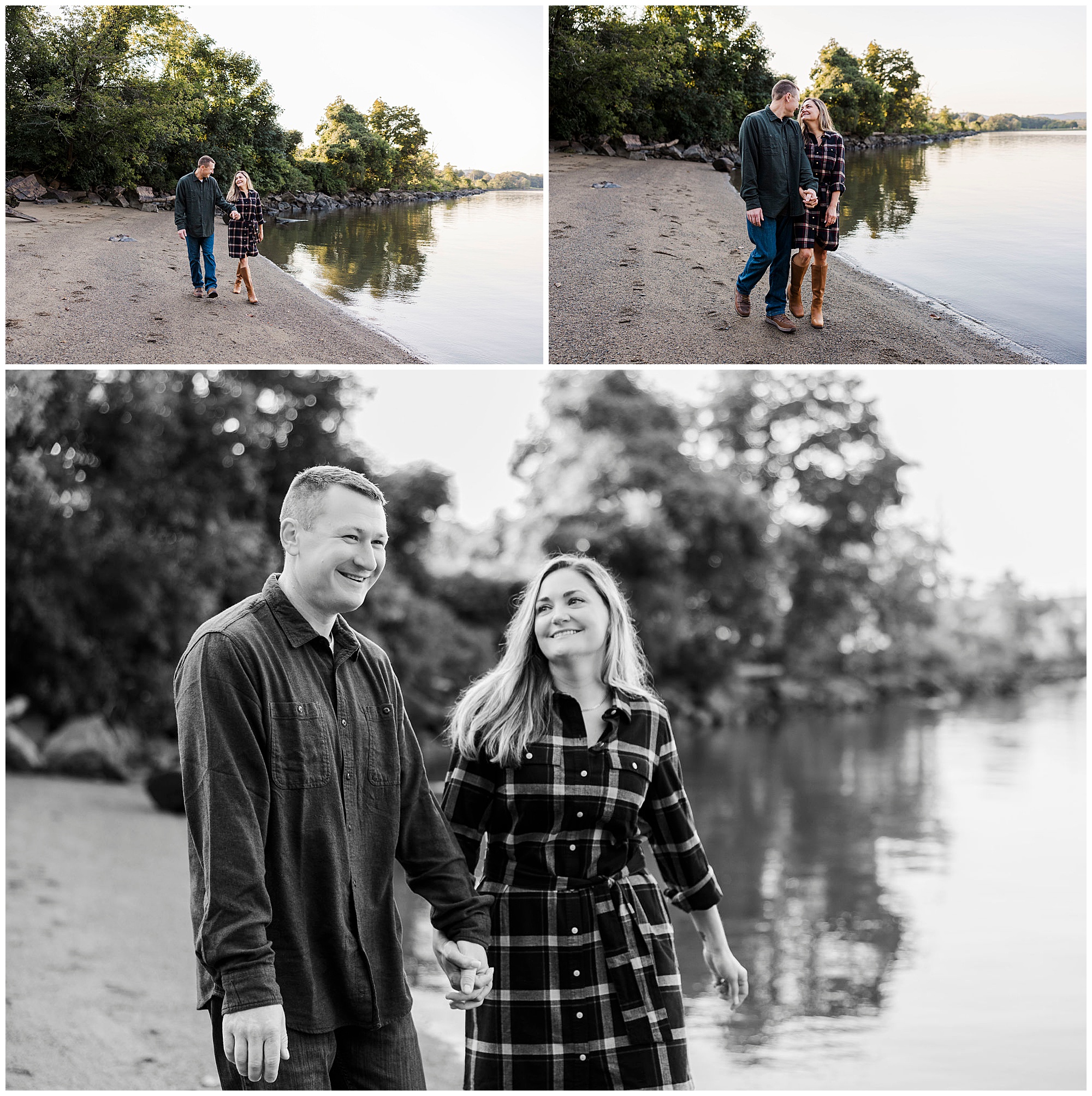 Charming cold spring engagement photos