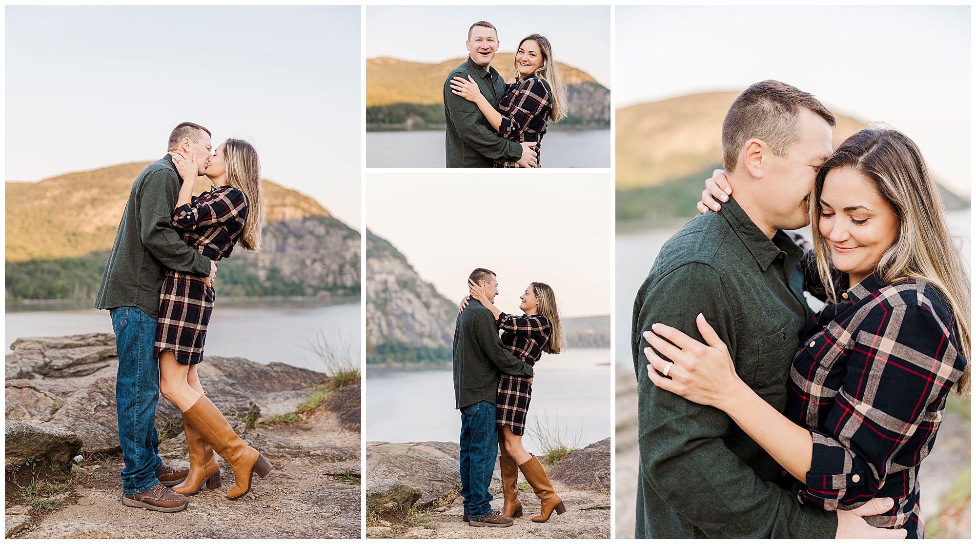 Chic cold spring engagement photos