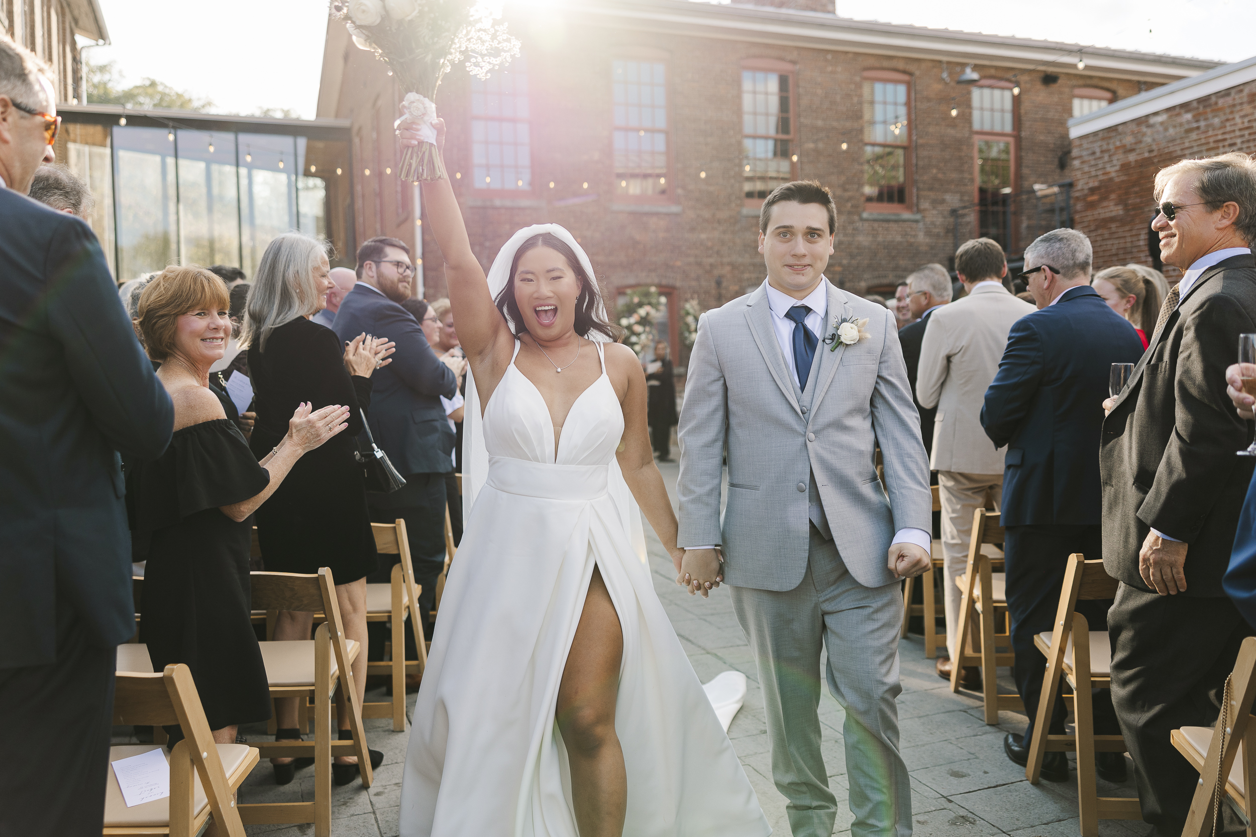 Colorful city winery hudson valley wedding