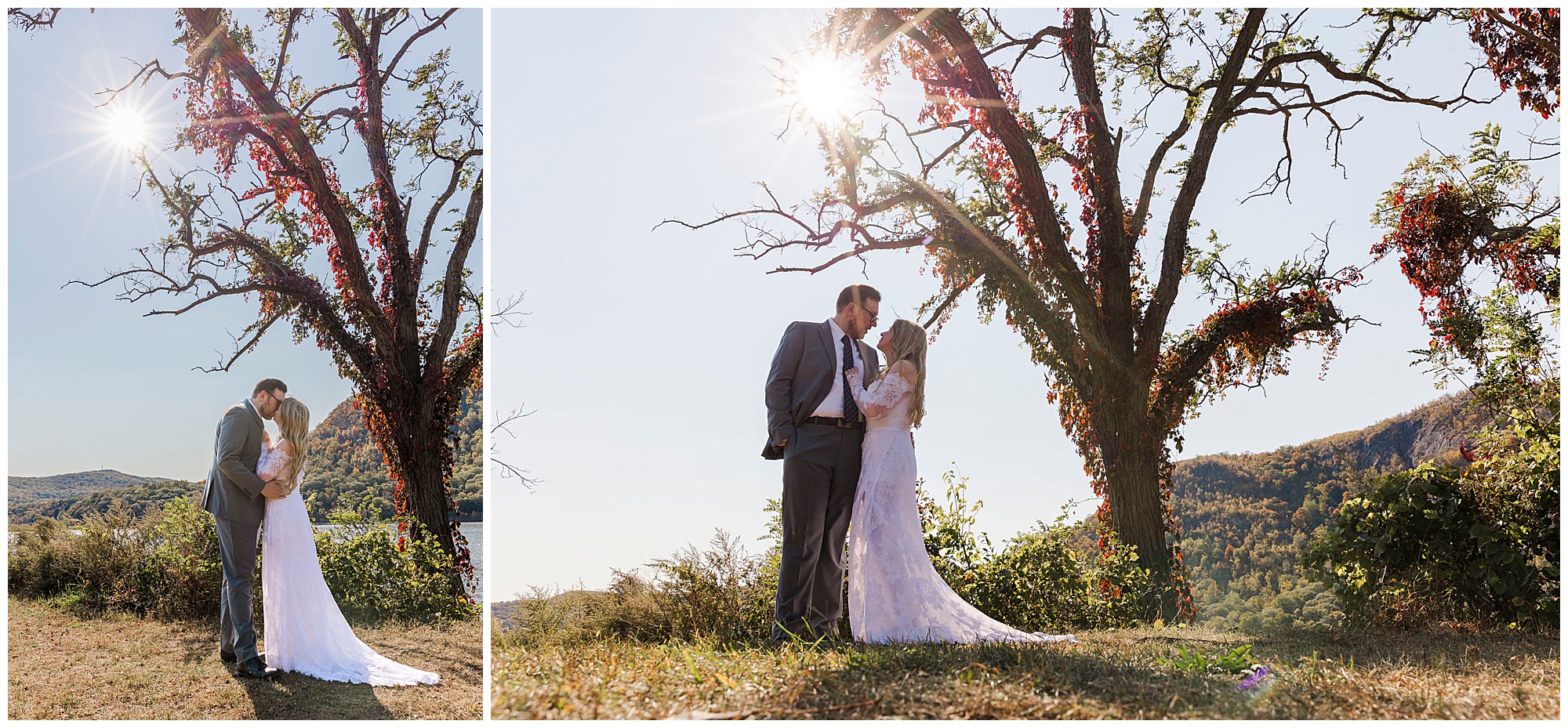 Lovely cold spring elopement in fall