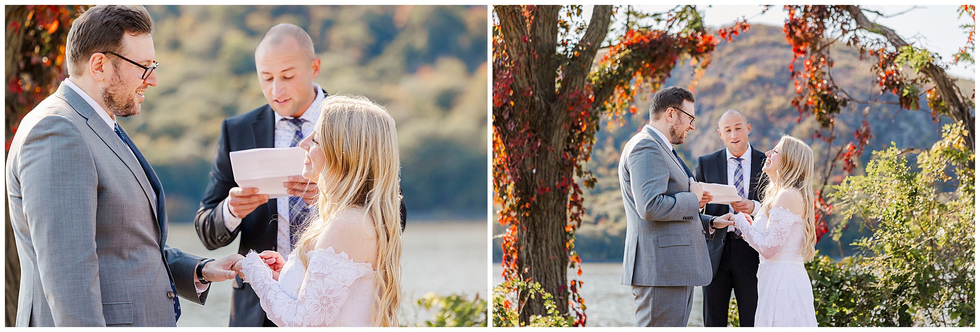 Dazzling cold spring elopement in fall