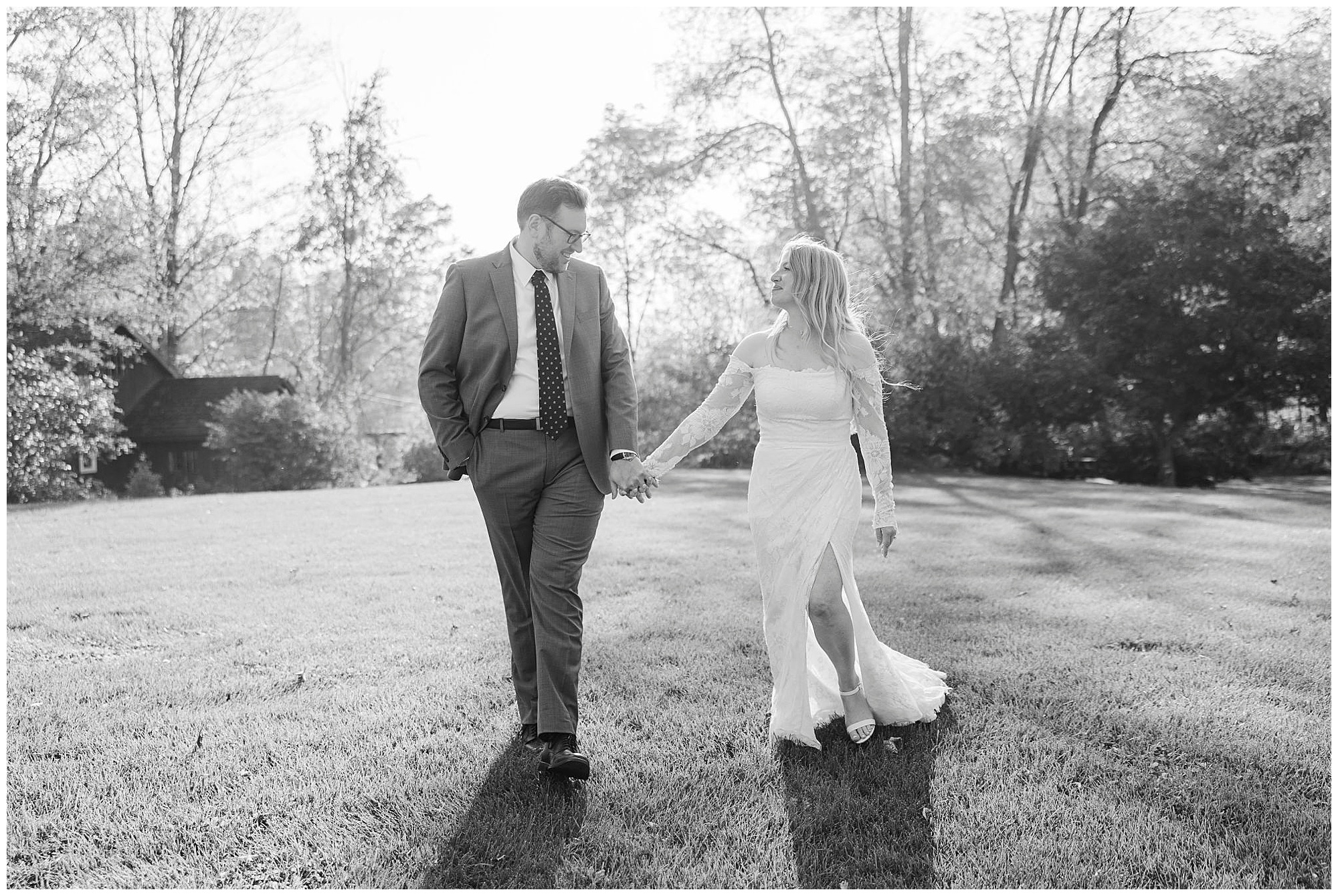 Beautiful cold spring elopement in fall