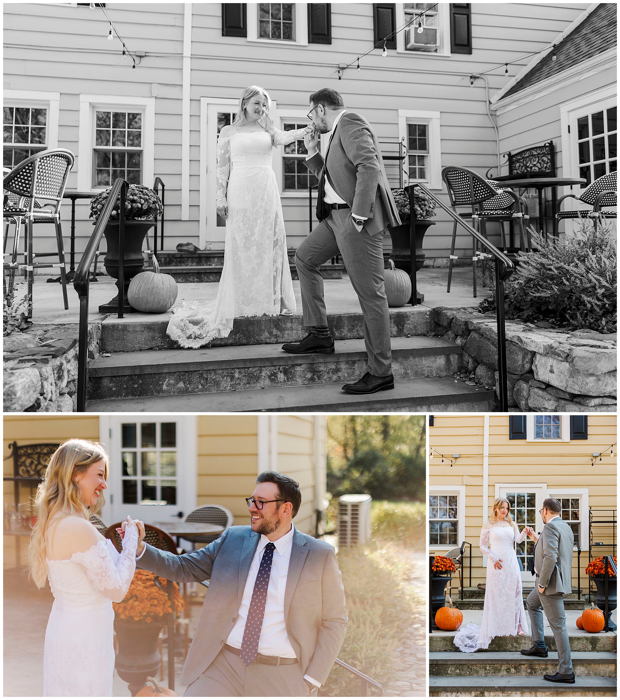 Timeless cold spring elopement in fall