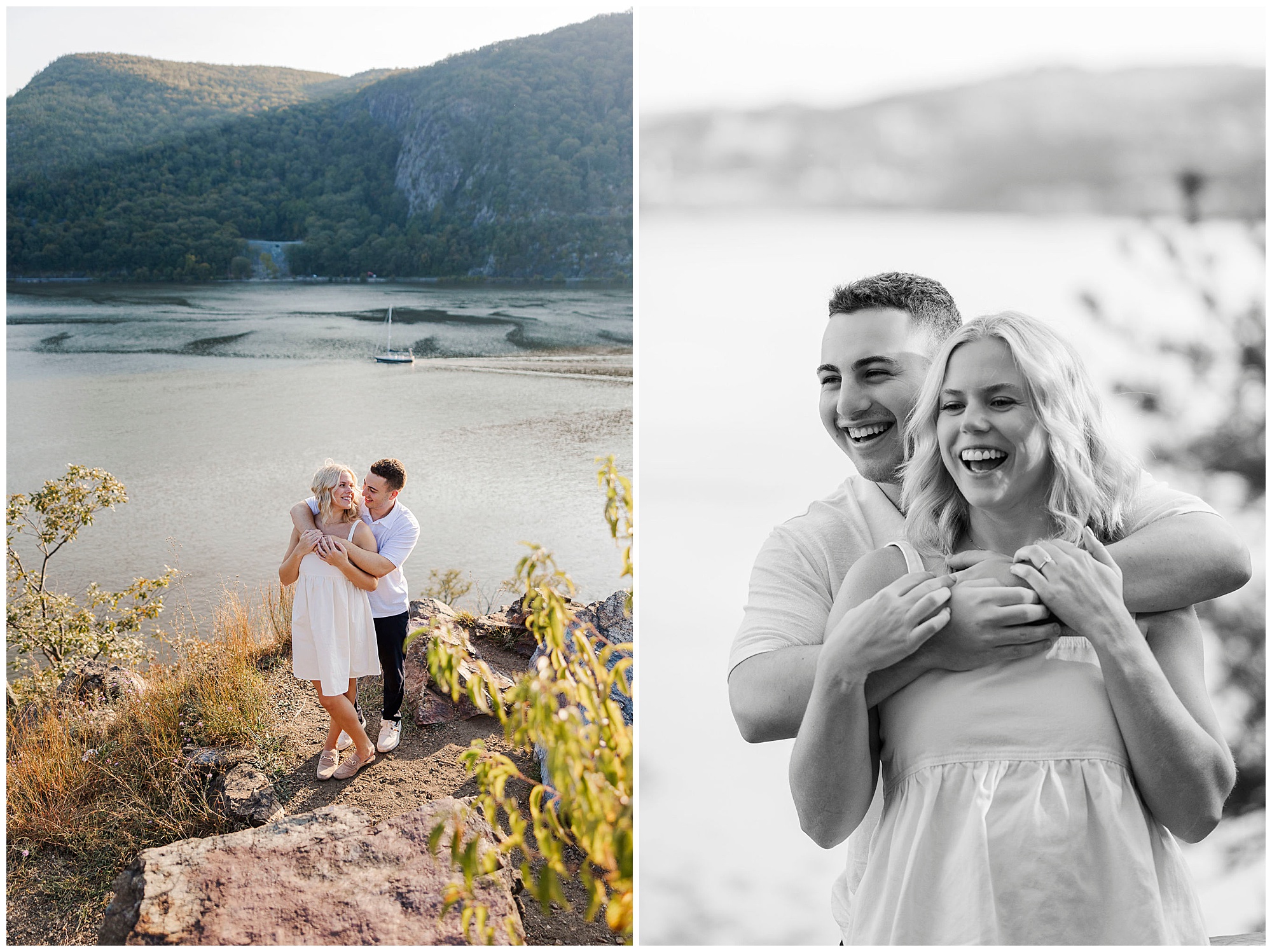 Fun-filled little stony point park engagement photos