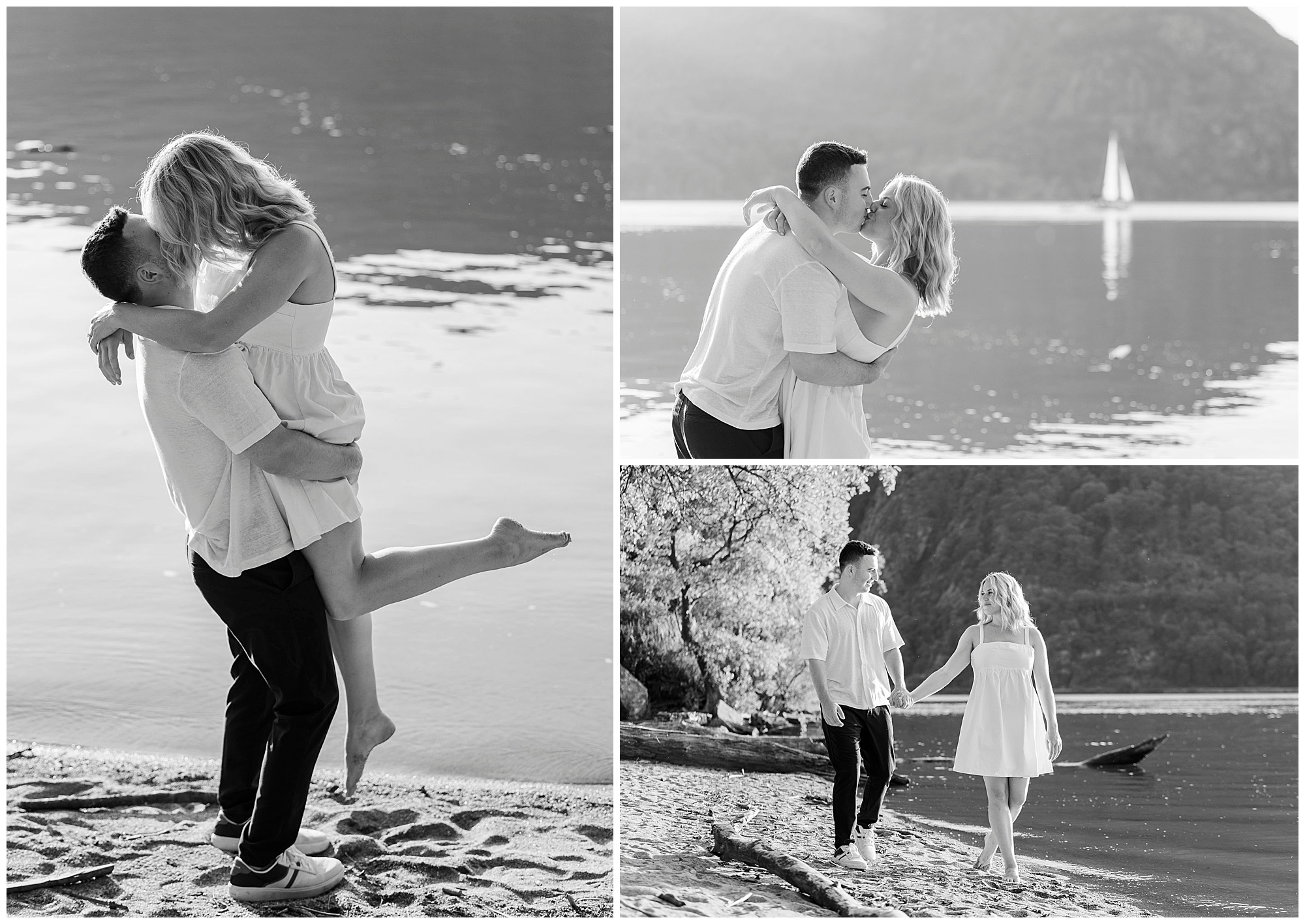 Romantic little stony point park engagement photos