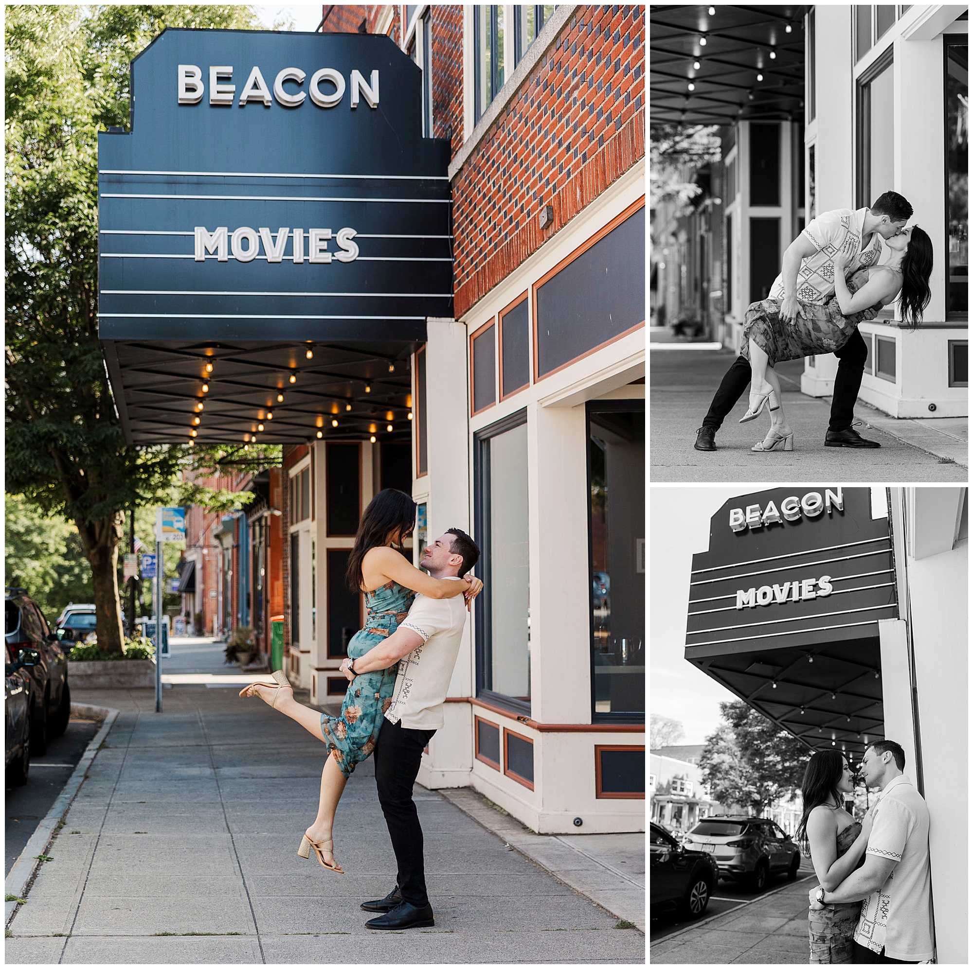 Romantic engagement photos in beacon, ny