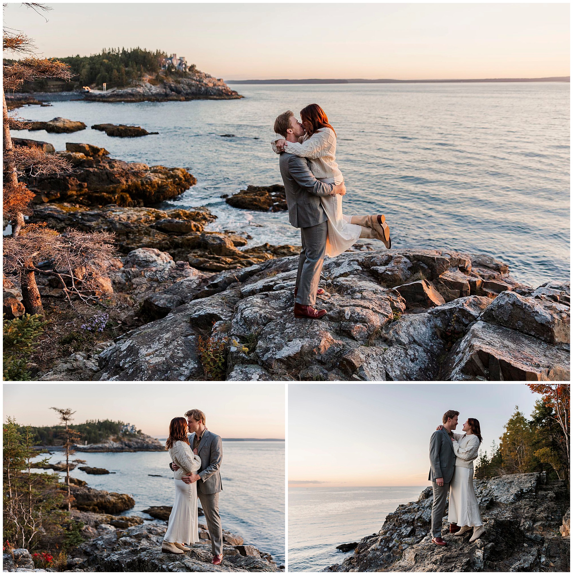 Charming acadia national park elopement