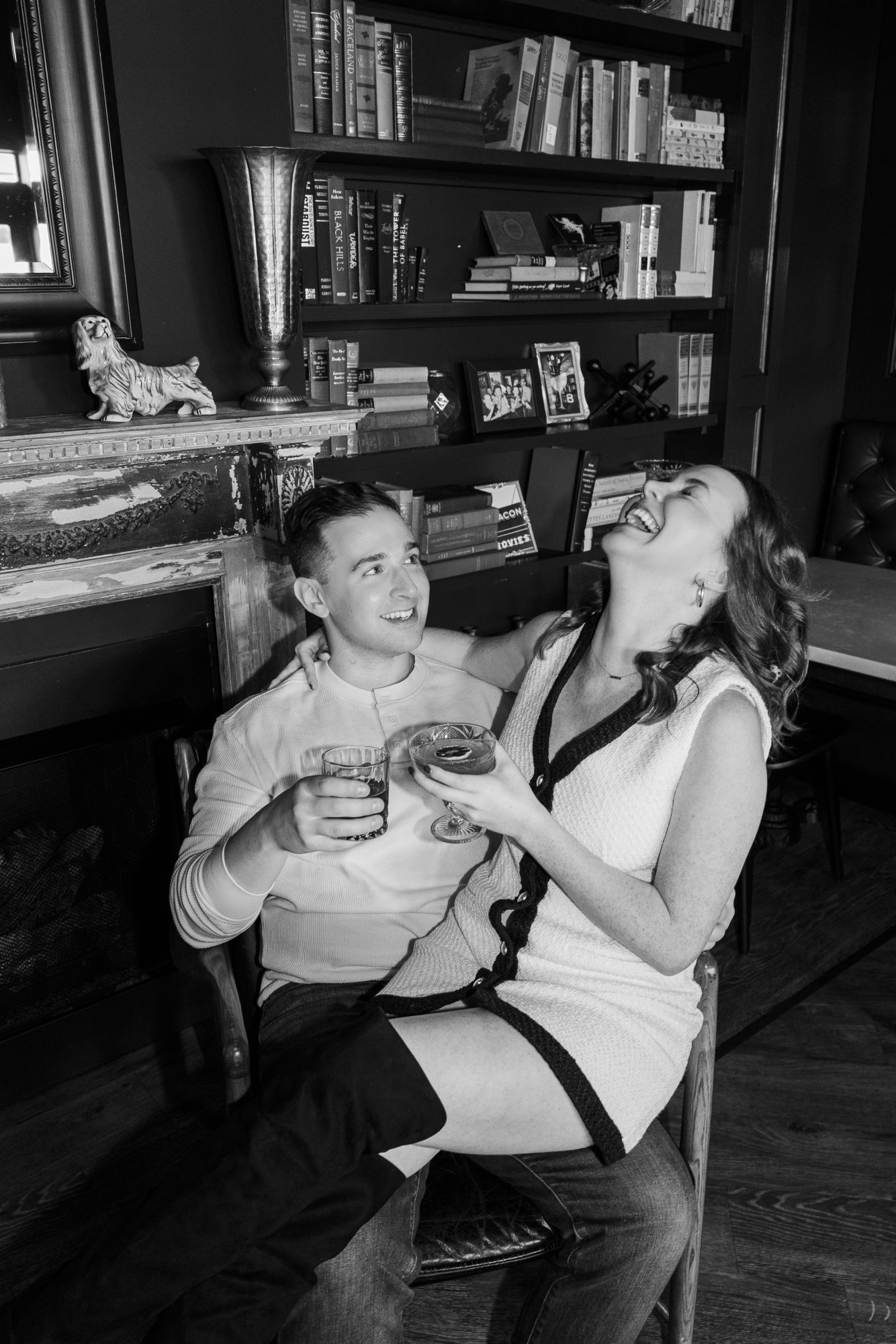 Intimate wonderbar engagement session in beacon, ny