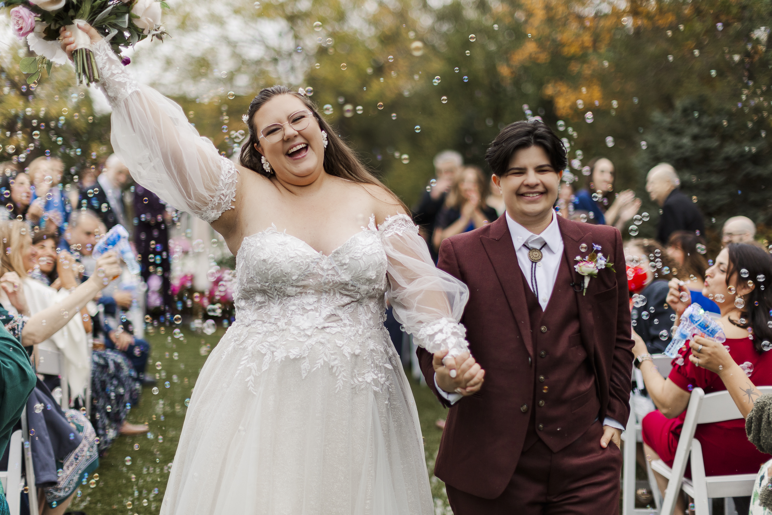 Dreamy FEAST at Round Hill wedding in fall