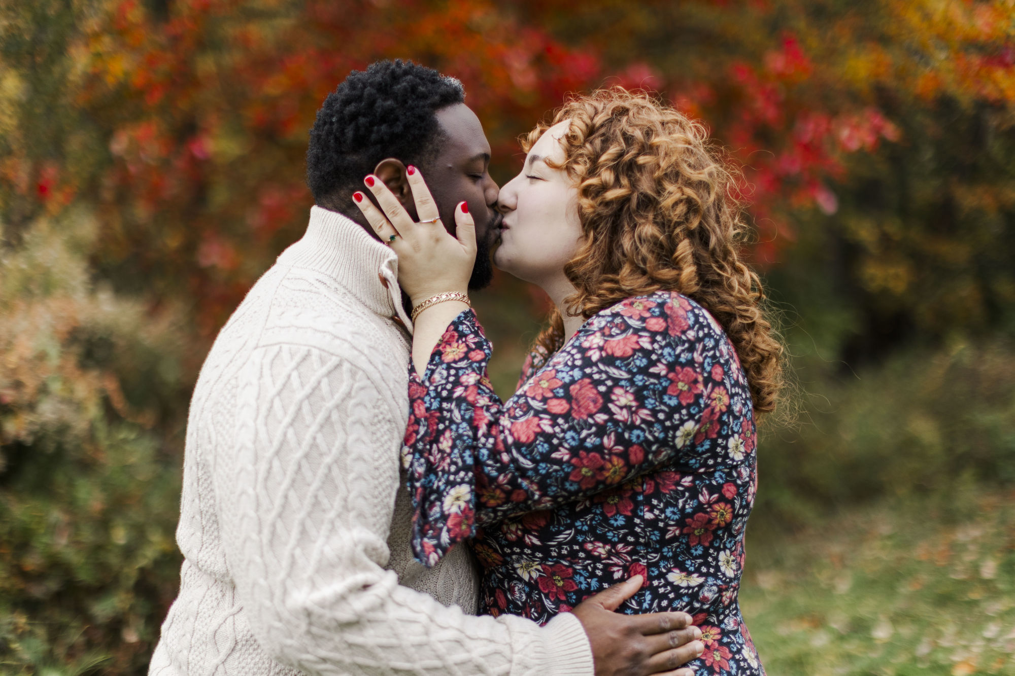 Adorable apple picking engagement photos in hudson valley