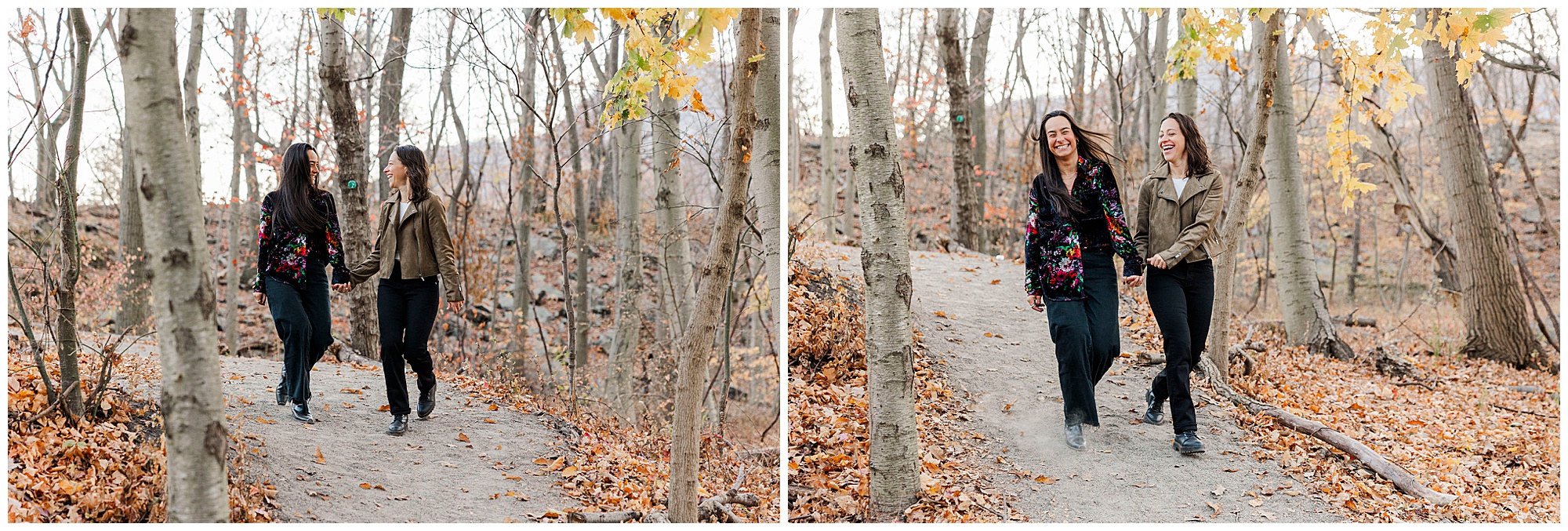 Iconic cold spring engagement photos