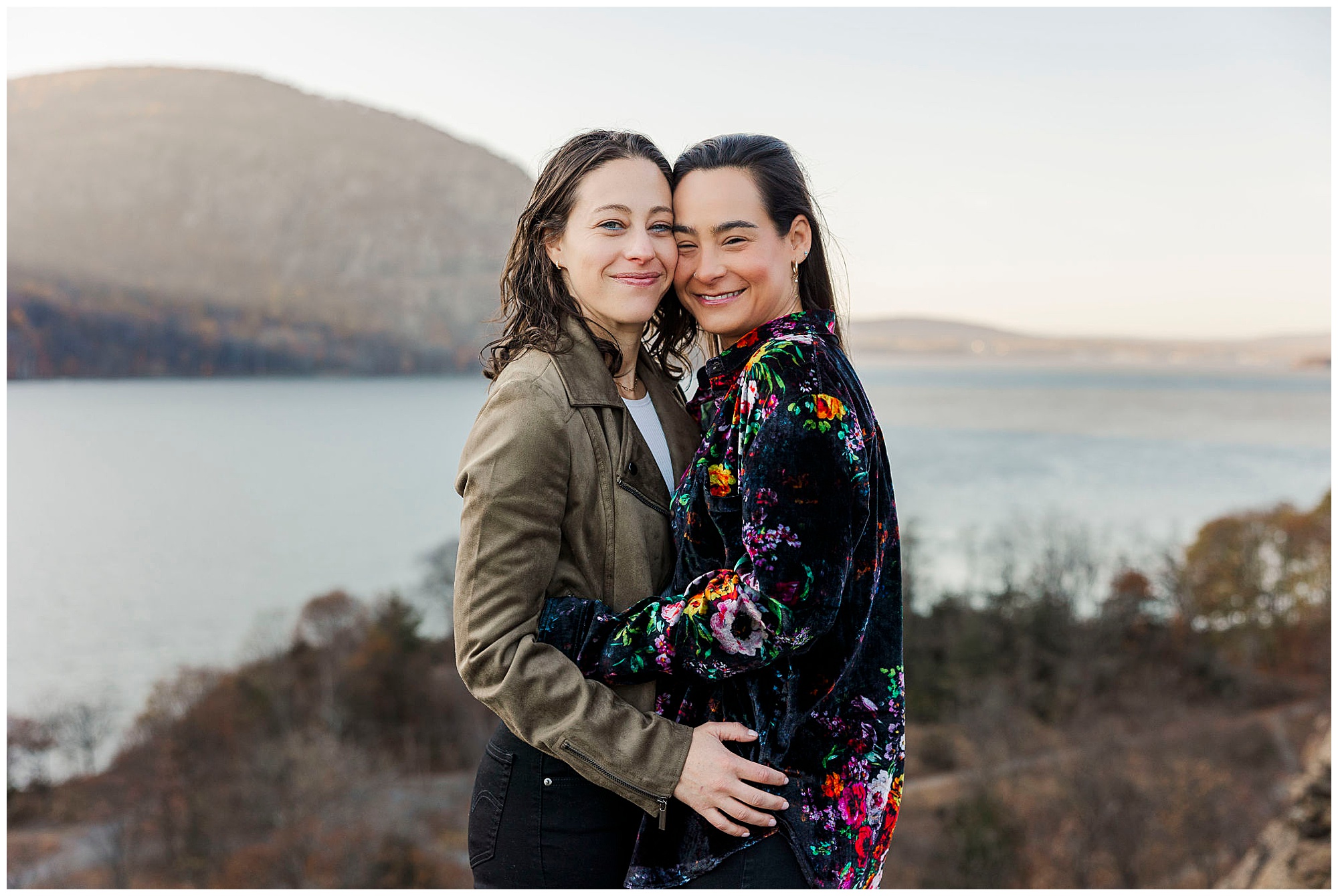 Natural cold spring engagement photos