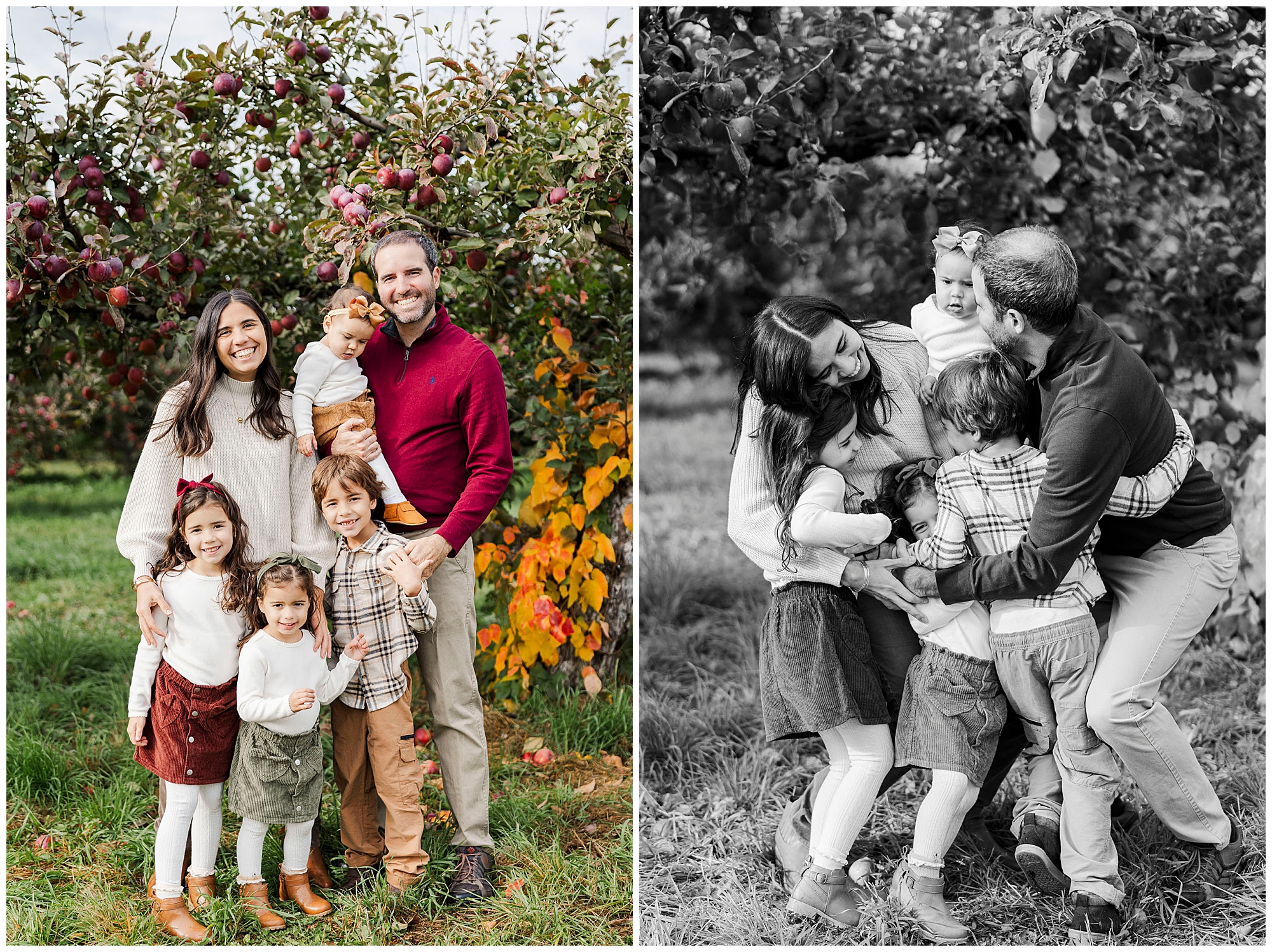 Colorful fishkill farms family photos in fall