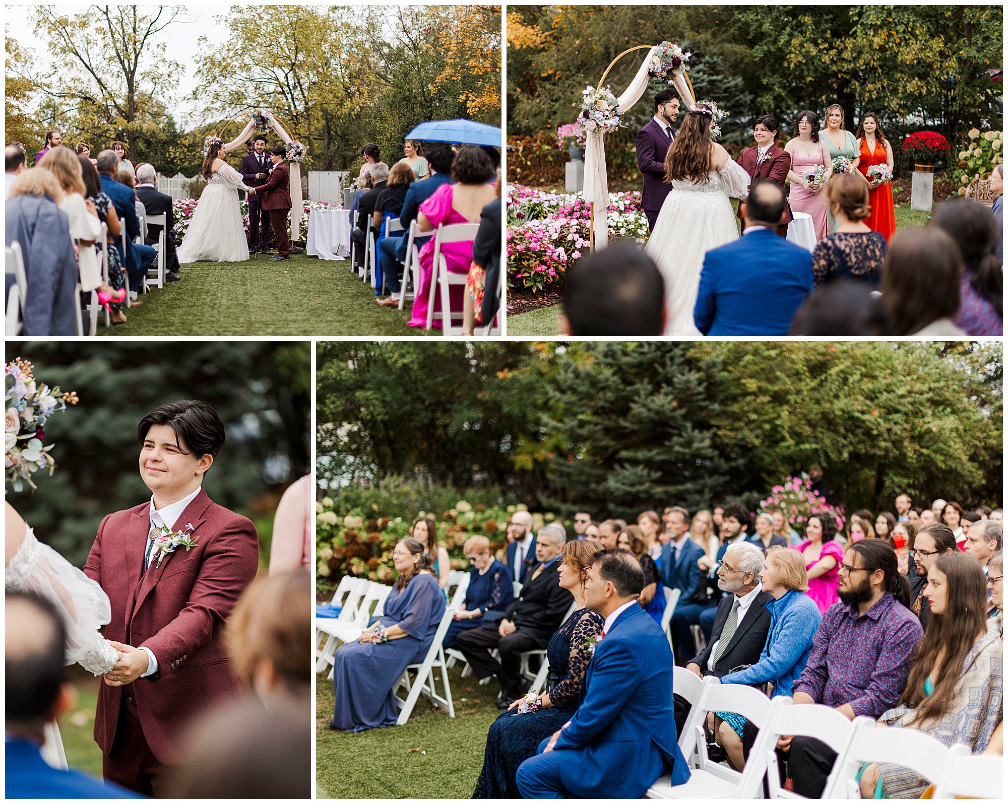 Jaw-Dropping FEAST at Round Hill wedding in fall