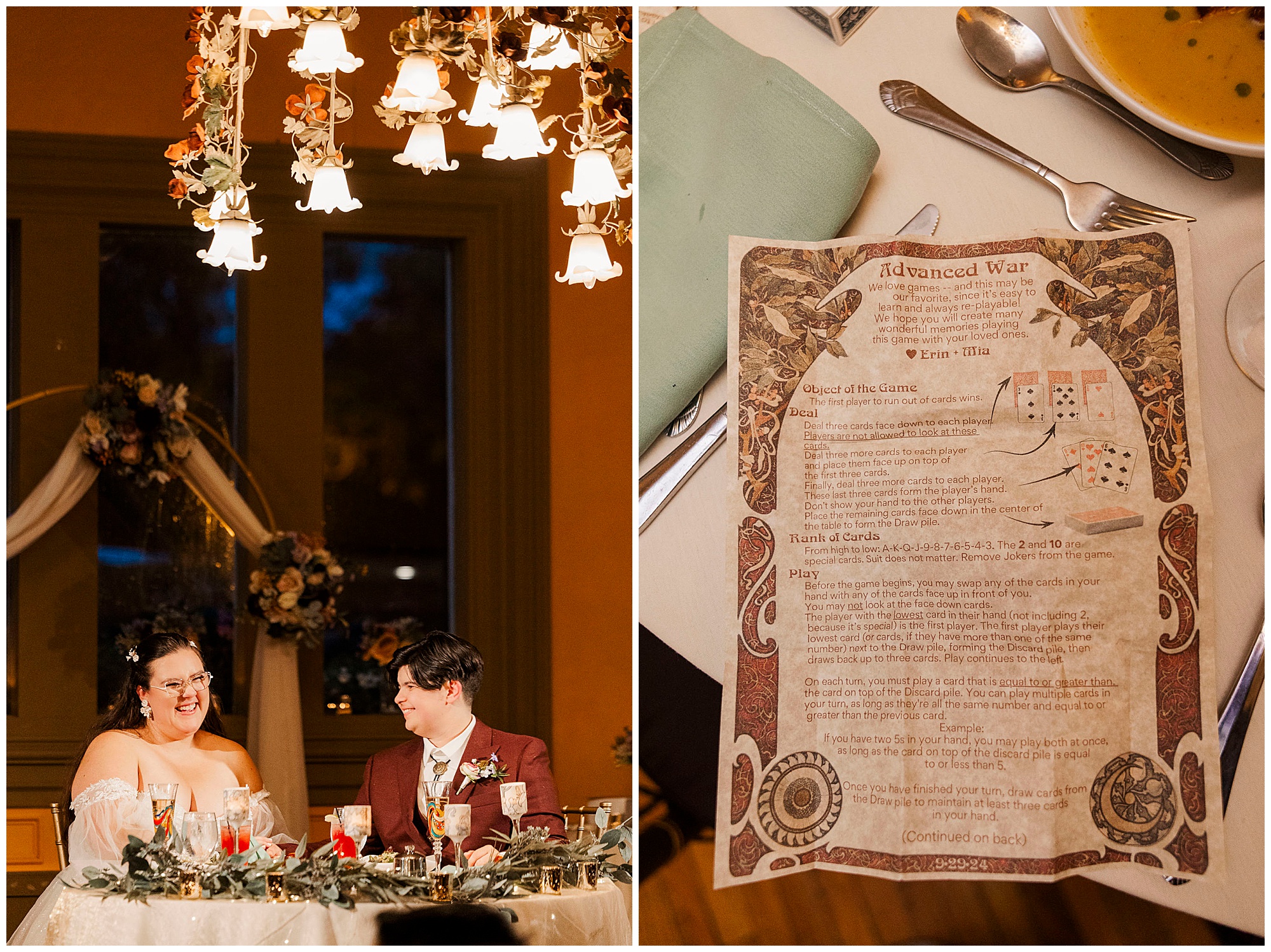 Breathtaking FEAST at Round Hill wedding in fall