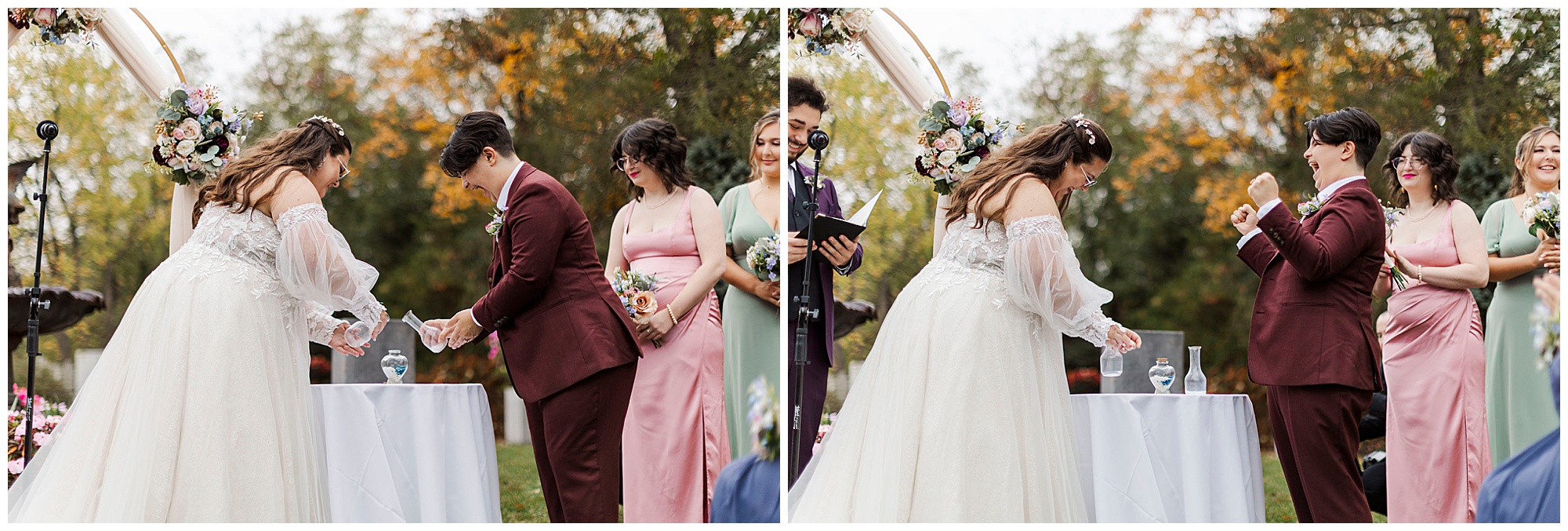 Radiant FEAST at Round Hill wedding in fall