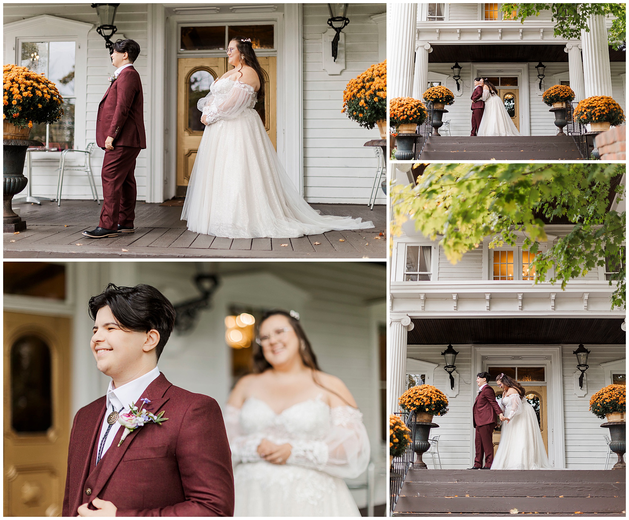 Natural FEAST at Round Hill wedding in fall