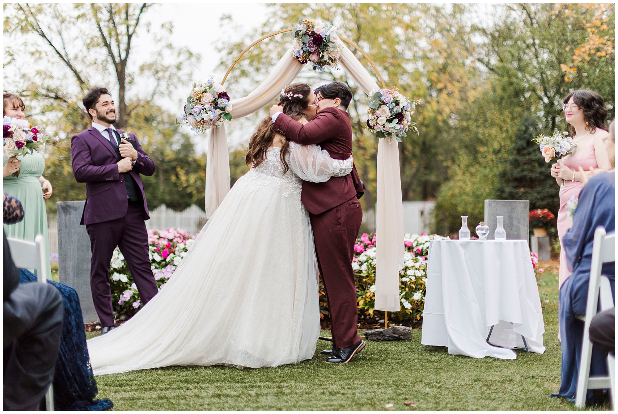 Terrific FEAST at Round Hill wedding in fall