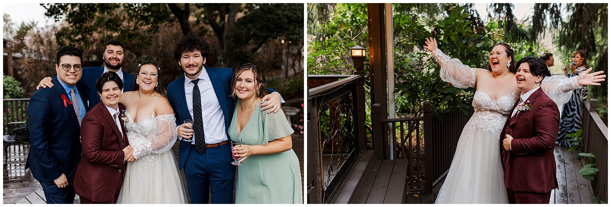 Joyful FEAST at Round Hill wedding in fall