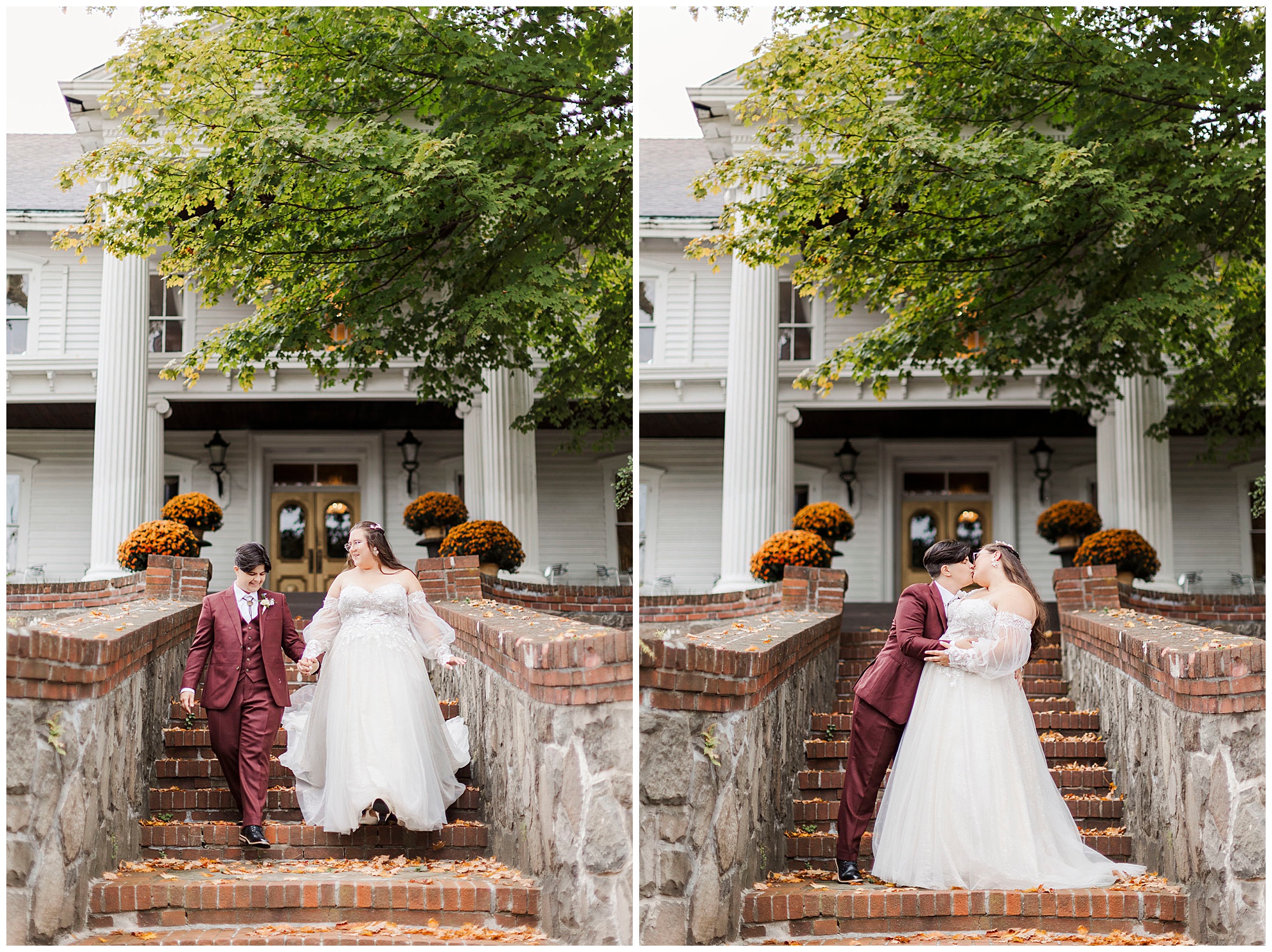 Classic FEAST at Round Hill wedding in fall