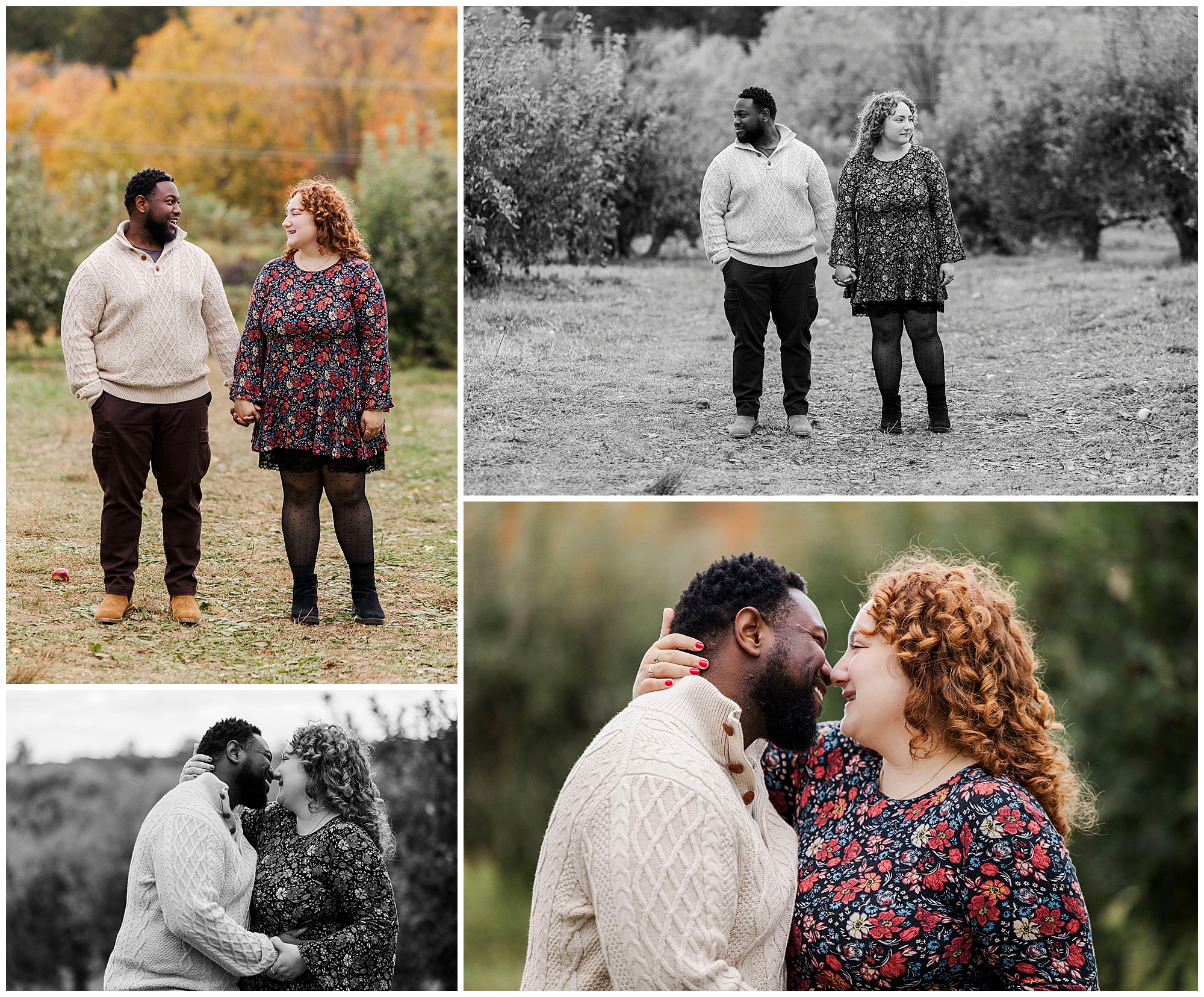 Awesome apple picking engagement photos in hudson valley