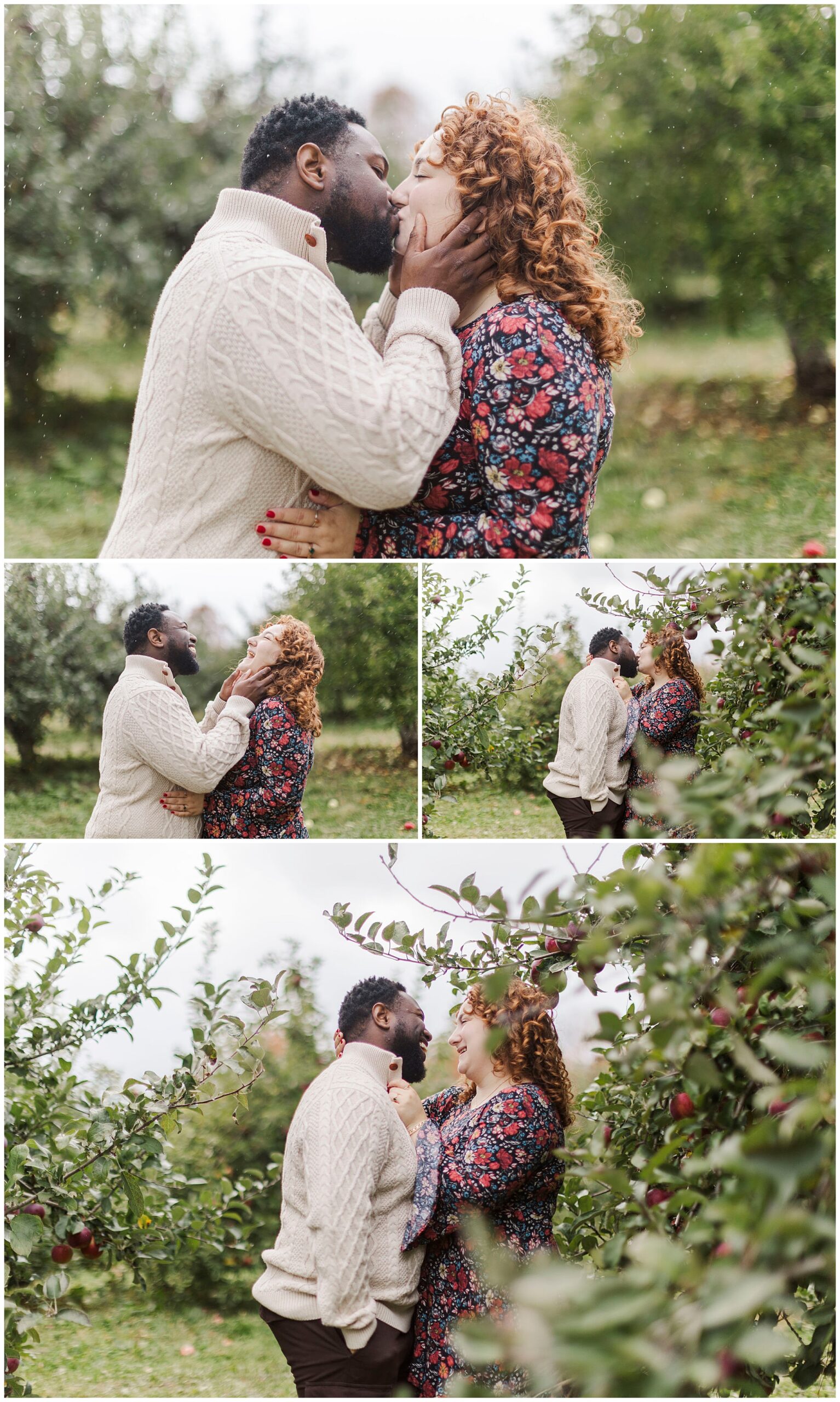 Fabulous apple picking engagement photos in hudson valley